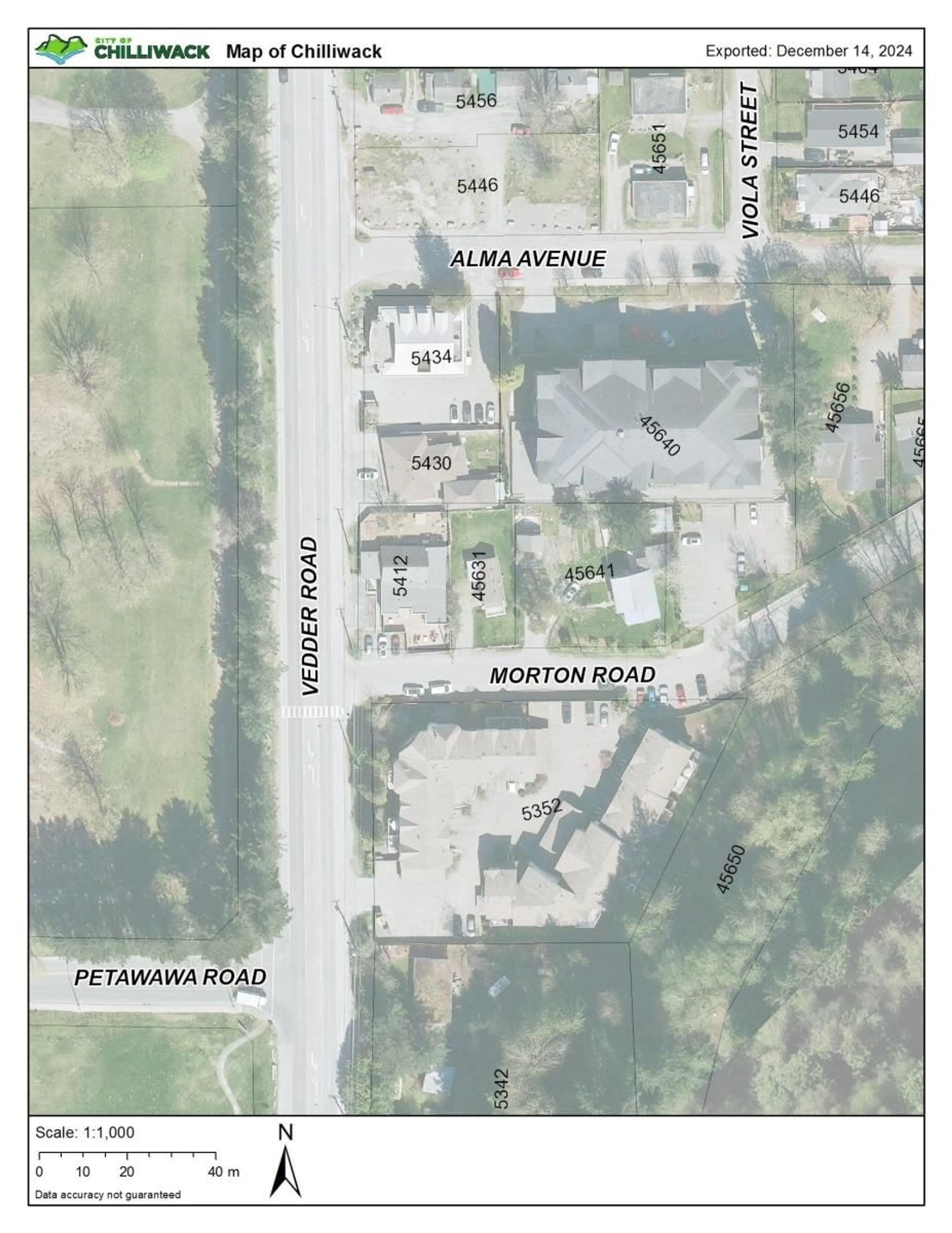 Picture of a map for 5412 VEDDER ROAD|Vedder Crossing, Chilliwack British Columbia V2R3M4