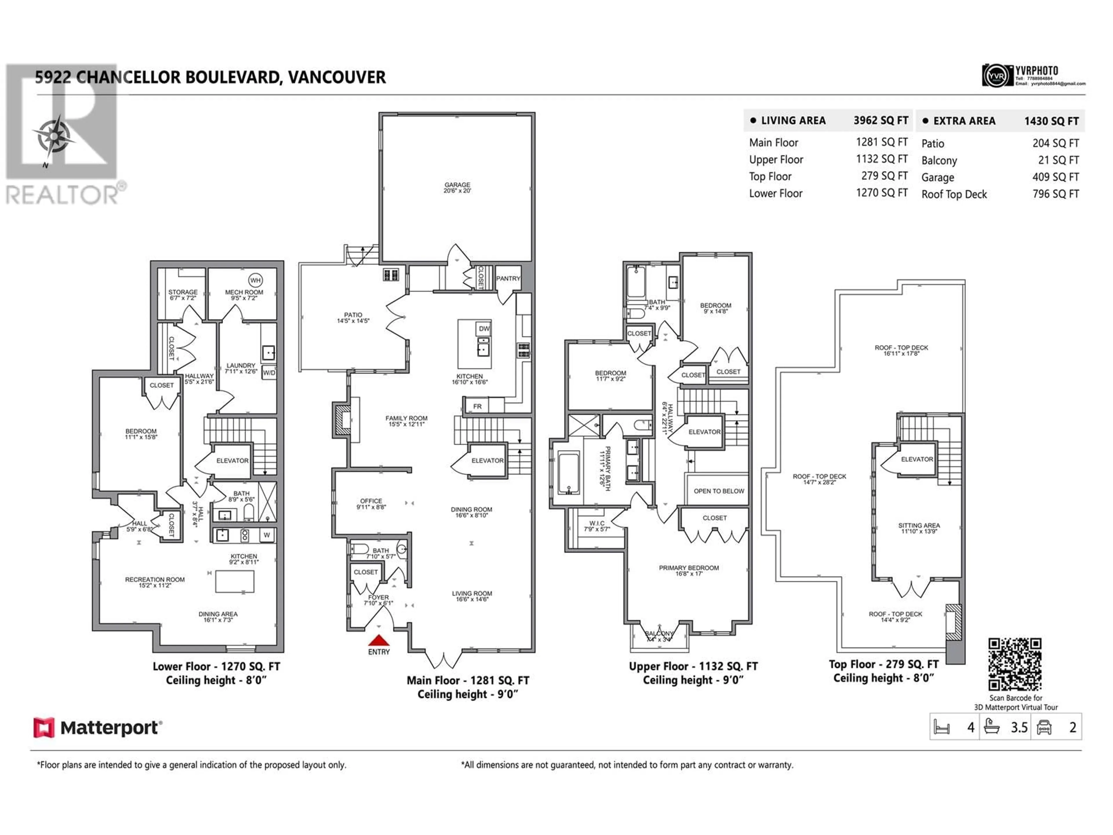 Floor plan for 5922 CHANCELLOR BOULEVARD, Vancouver British Columbia V6T0A1