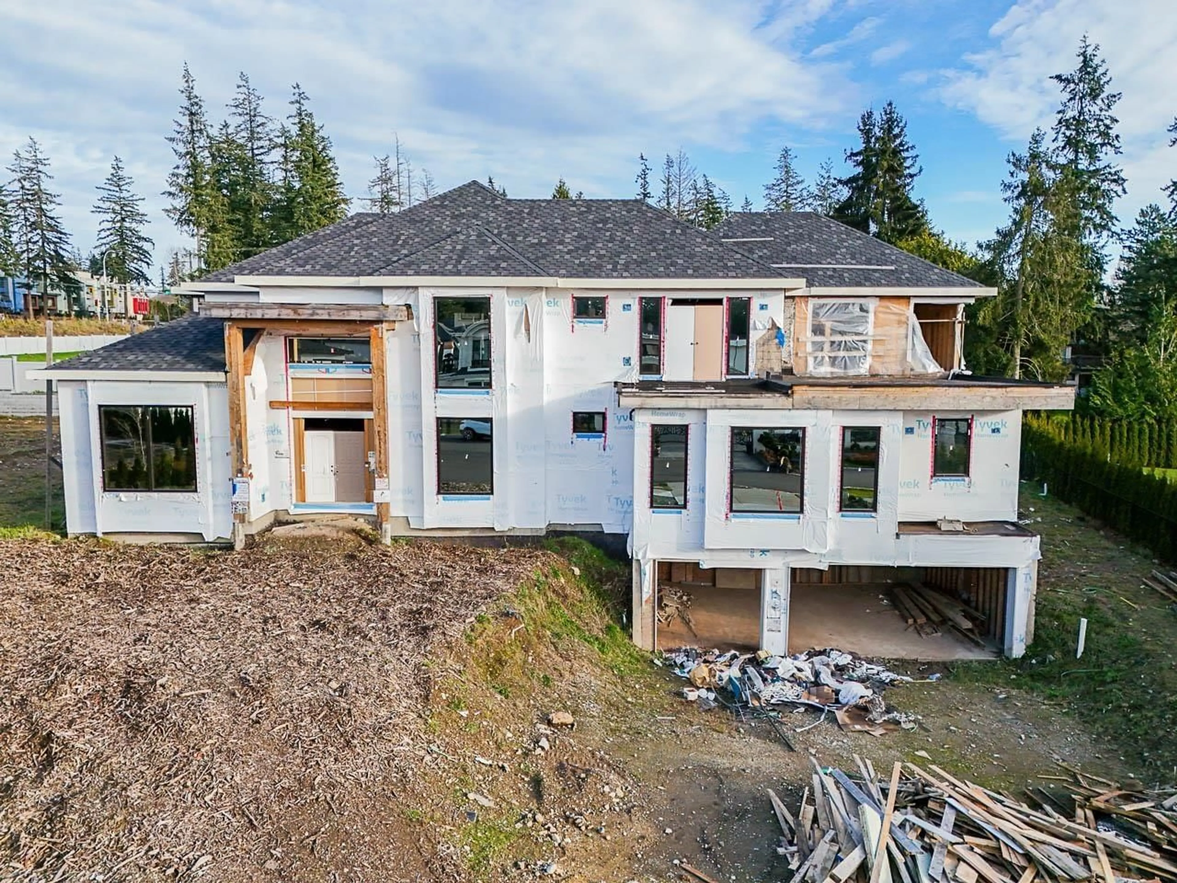 A pic from outside/outdoor area/front of a property/back of a property/a pic from drone, building for 5758 131A STREET, Surrey British Columbia V3X0K2