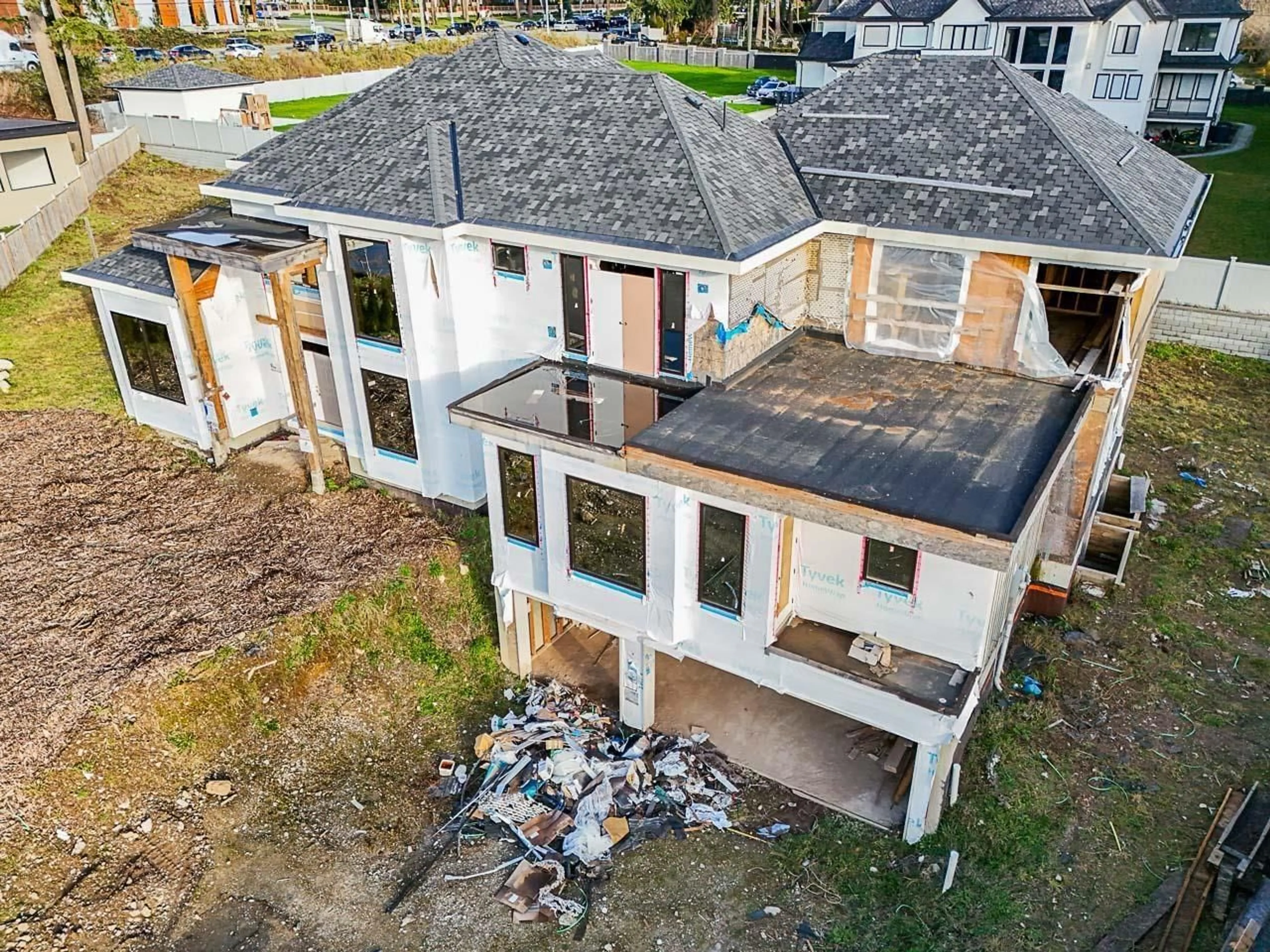 A pic from outside/outdoor area/front of a property/back of a property/a pic from drone, building for 5758 131A STREET, Surrey British Columbia V3X0K2