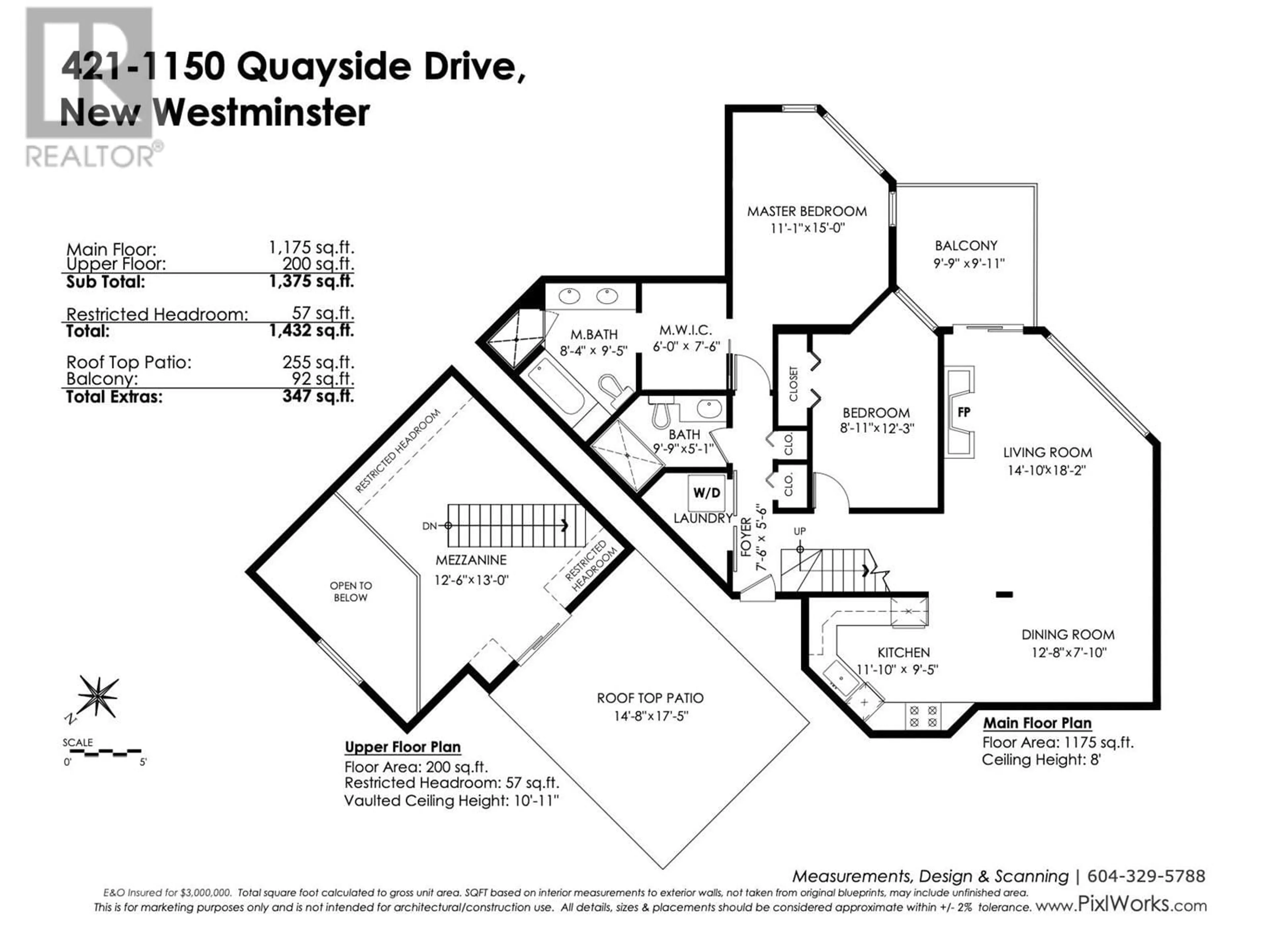 Floor plan for 421 1150 QUAYSIDE DRIVE, New Westminster British Columbia V3M6E1