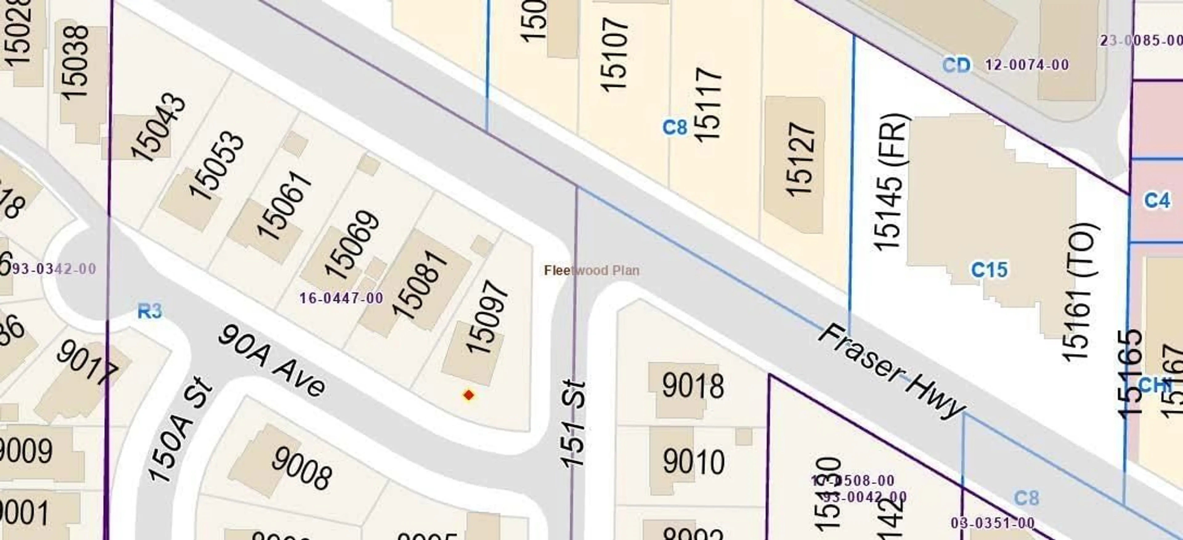 Picture of a map for 15097 90A AVENUE, Surrey British Columbia V3R6Y6