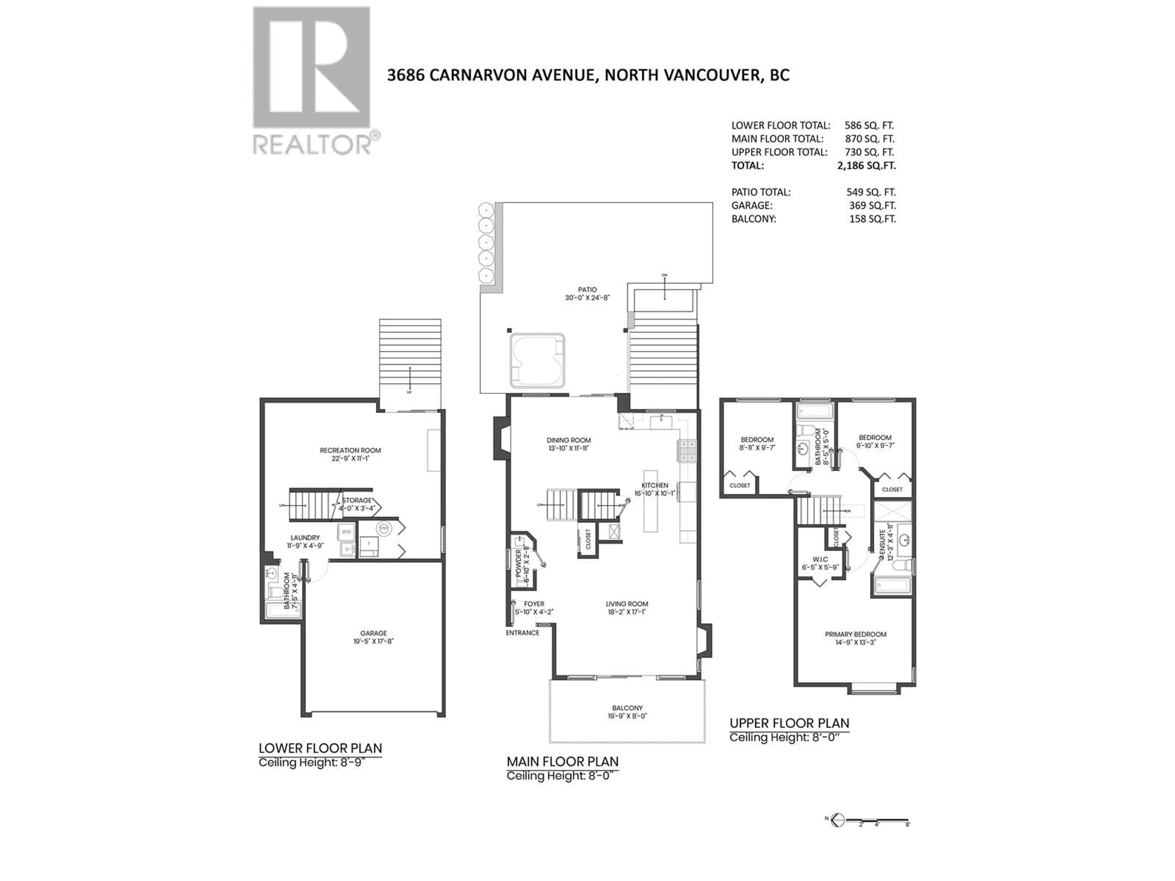 Floor plan for 3686 CARNARVON AVENUE, North Vancouver British Columbia V7N4L7