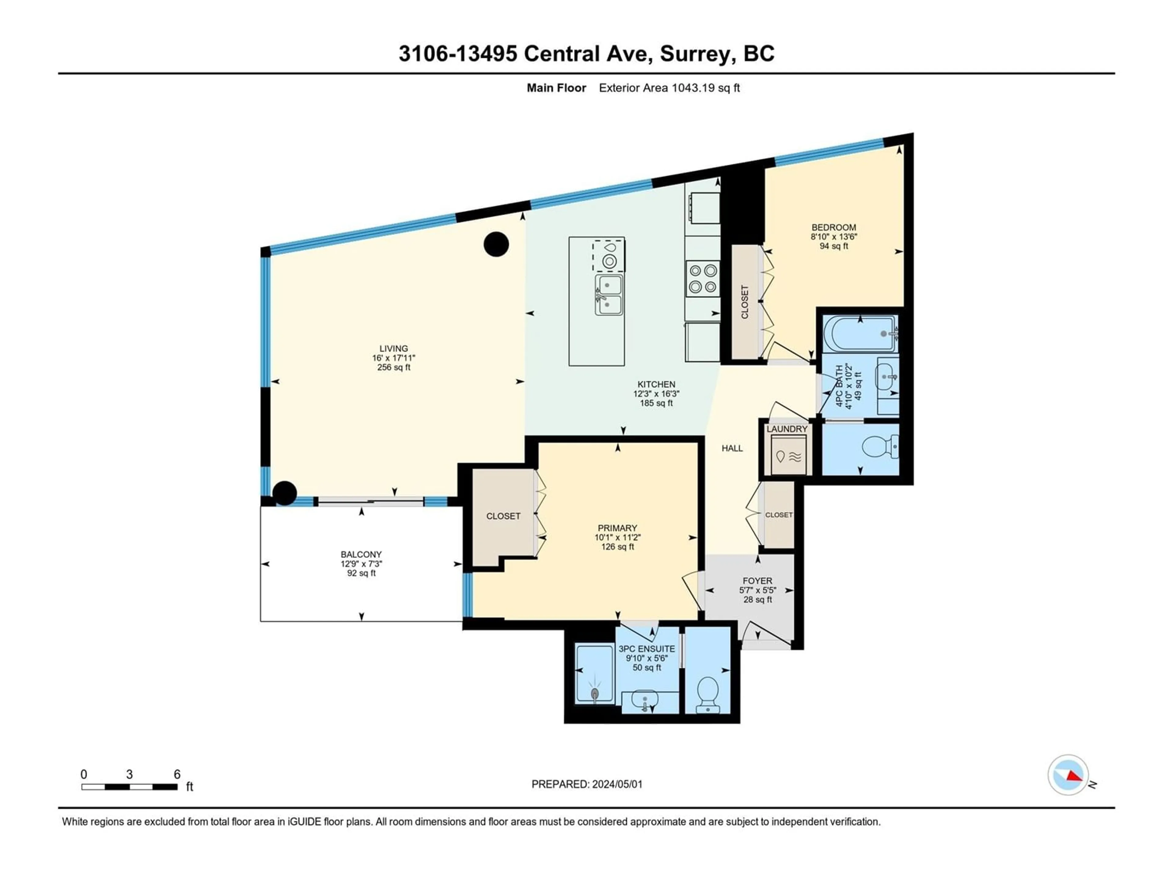 Floor plan for 3106 13495 CENTRAL AVENUE, Surrey British Columbia V3T0K2