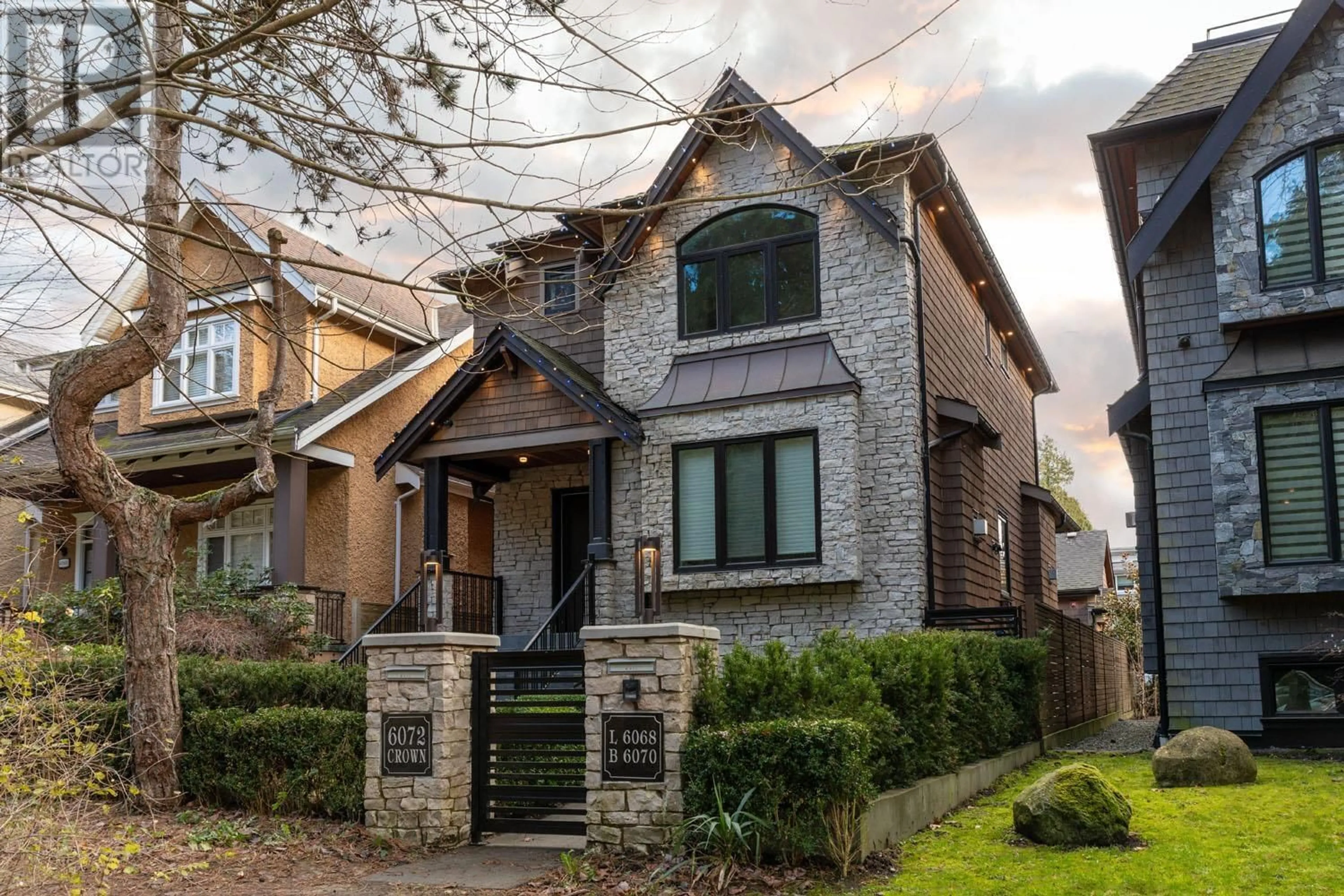 Home with brick exterior material, street for 6072 CROWN STREET, Vancouver British Columbia V6N2B8