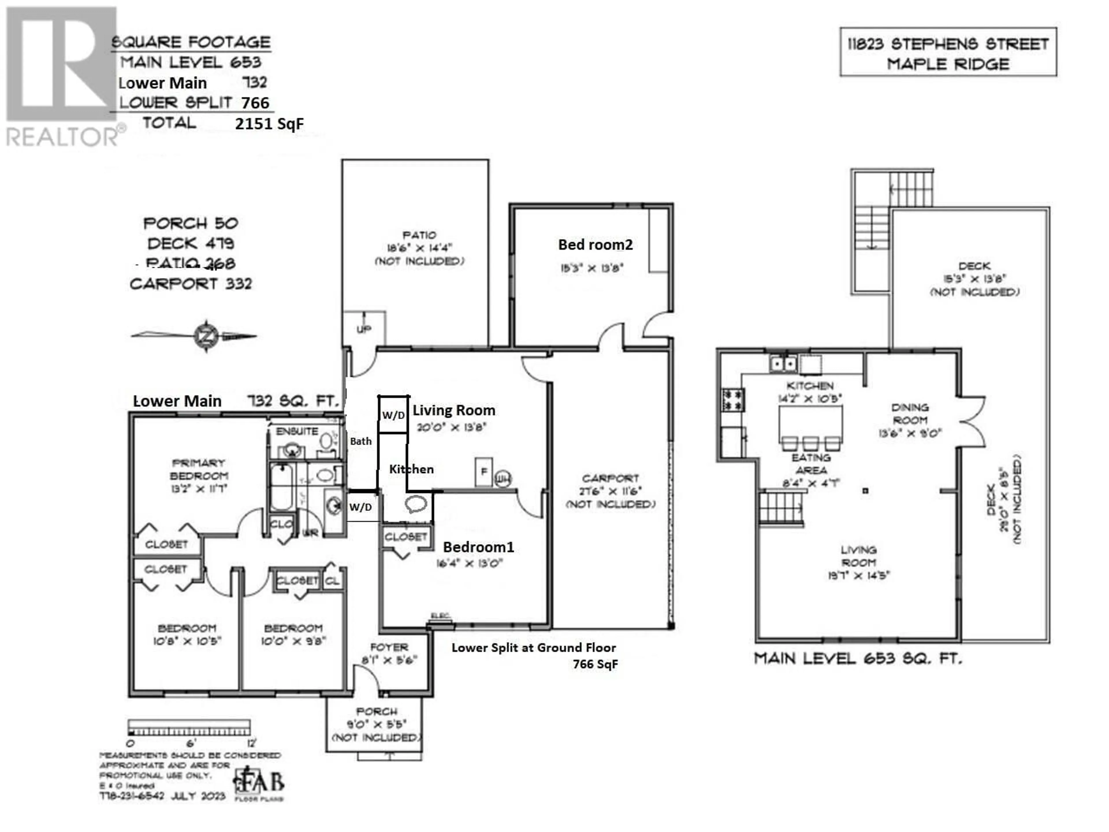 Floor plan for 11823 STEPHENS STREET, Maple Ridge British Columbia V2X6S2