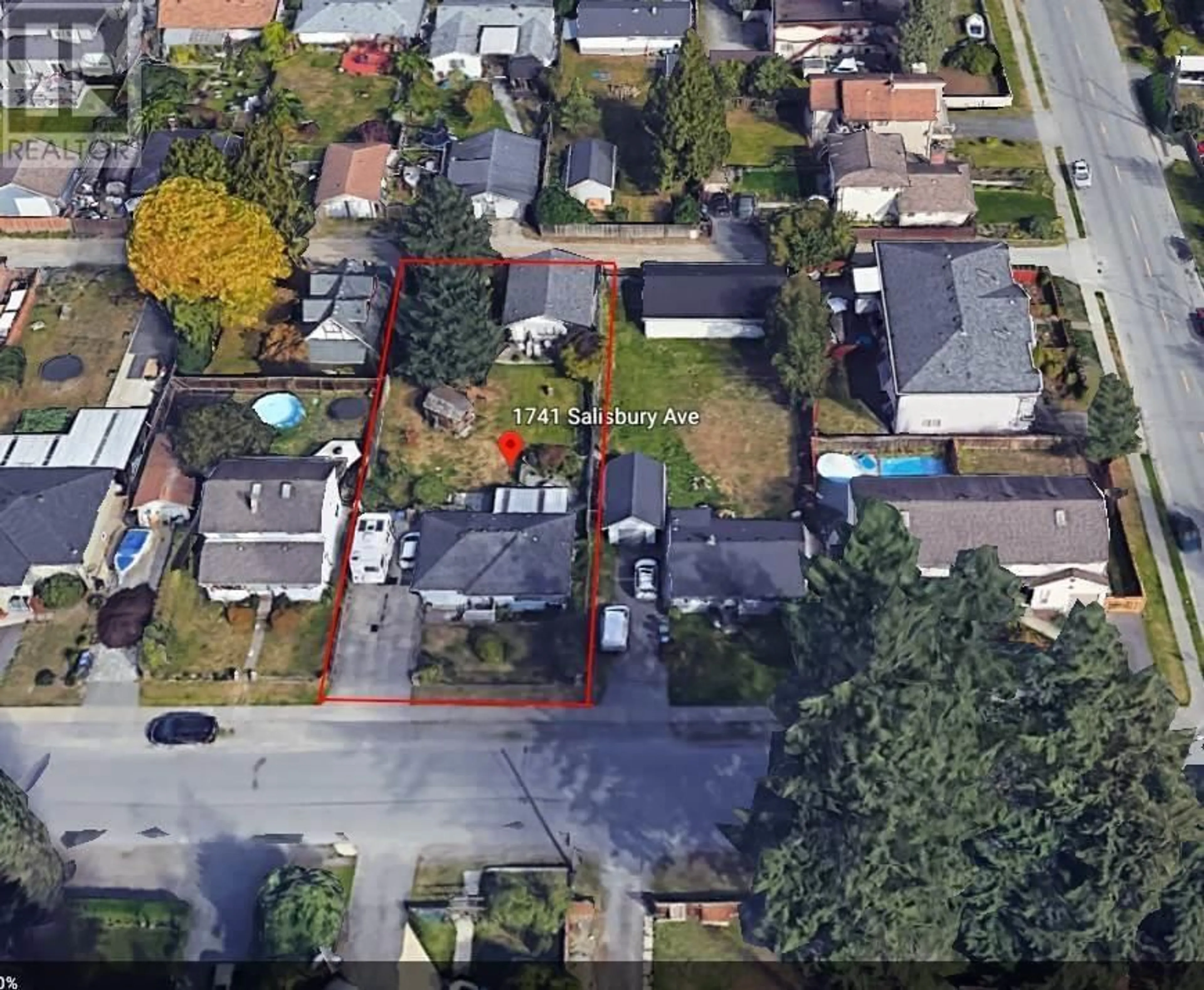 A pic from outside/outdoor area/front of a property/back of a property/a pic from drone, street for 1741 SALISBURY AVENUE, Port Coquitlam British Columbia V3B1X6