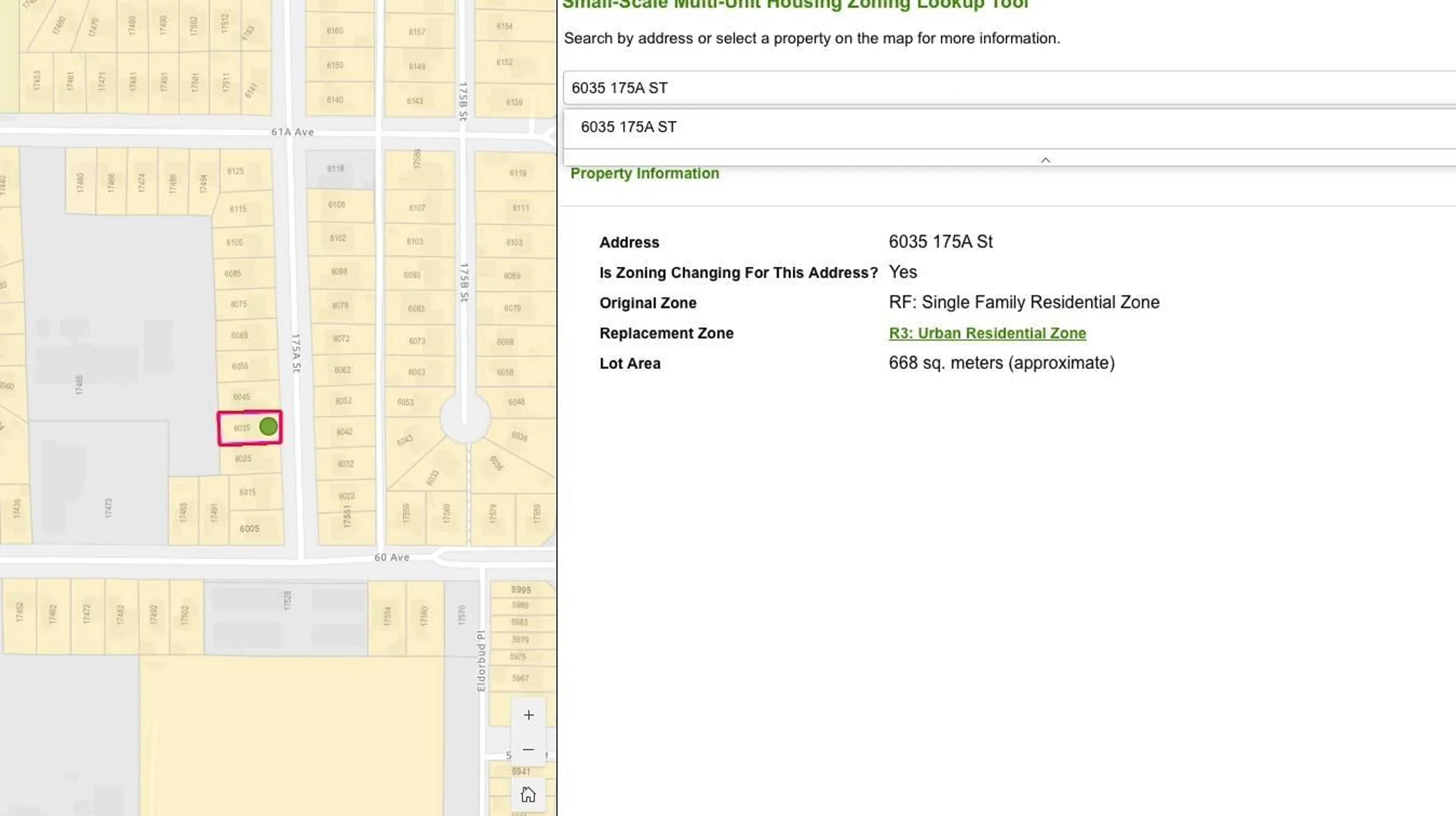 Picture of a map for 6035 175A STREET, Surrey British Columbia V3S5E9