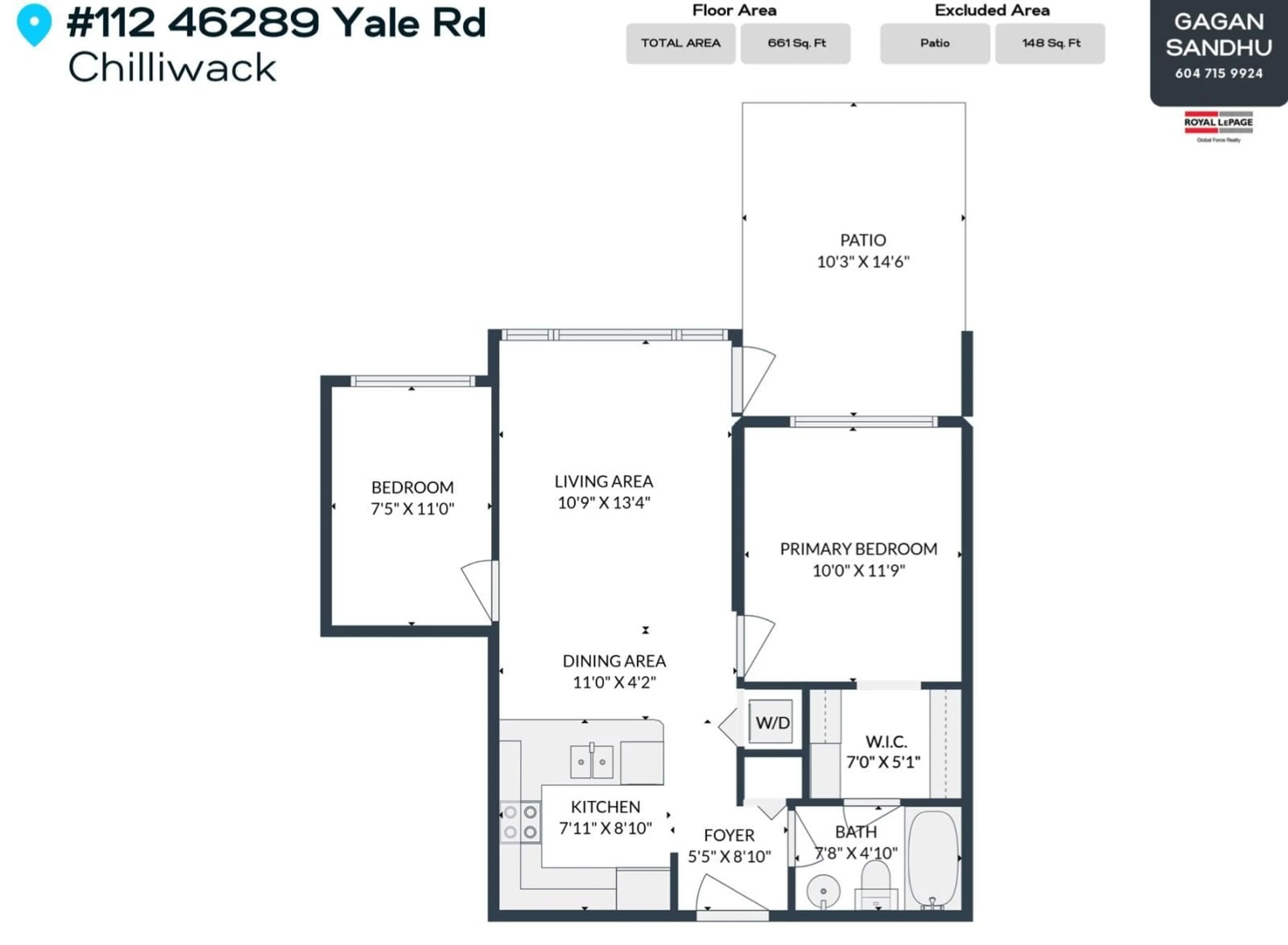 Floor plan for 112 46289 YALE ROAD, Chilliwack British Columbia V2P0B9