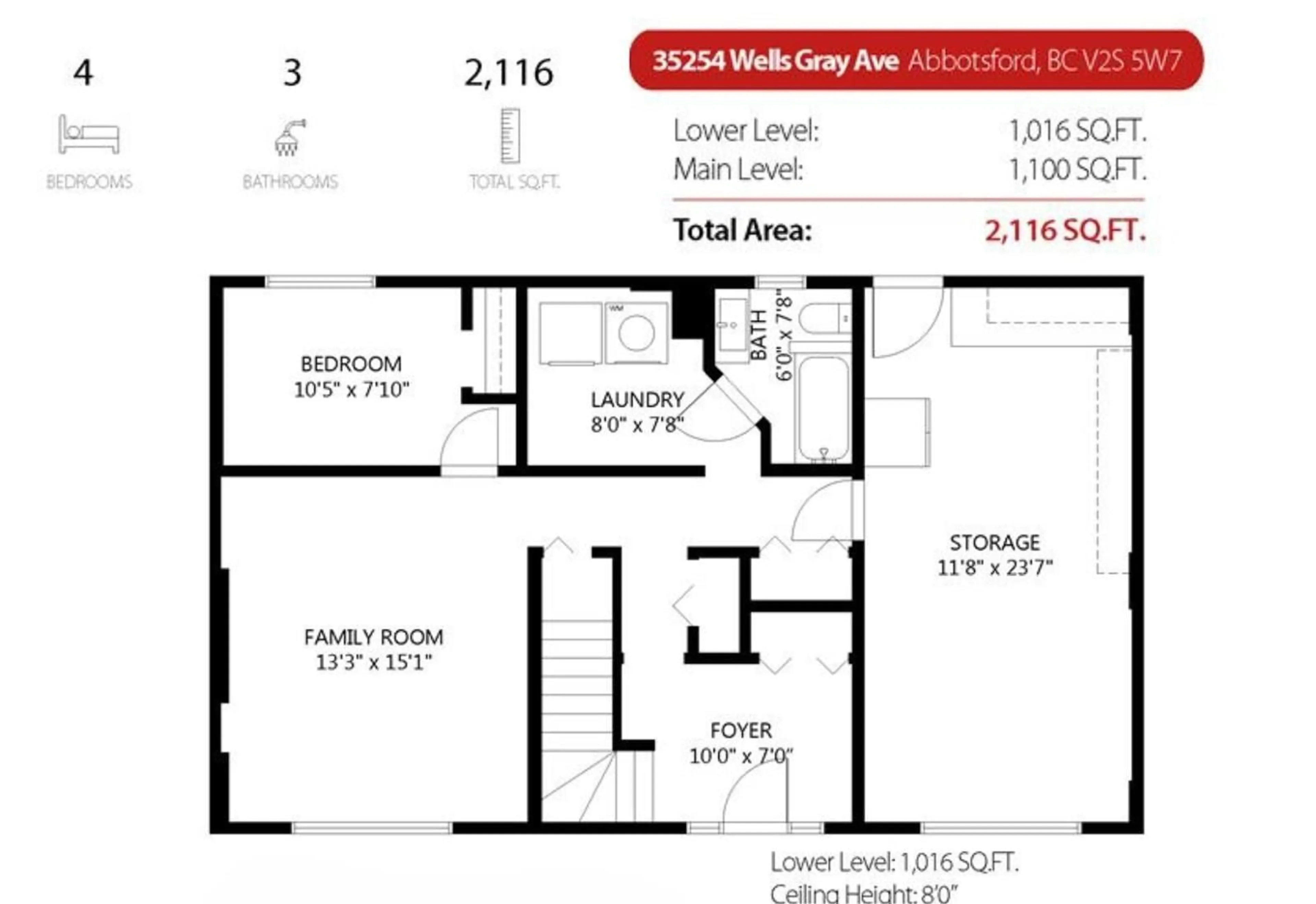 Floor plan for 35254 WELLS GRAY AVENUE, Abbotsford British Columbia V2S5W7