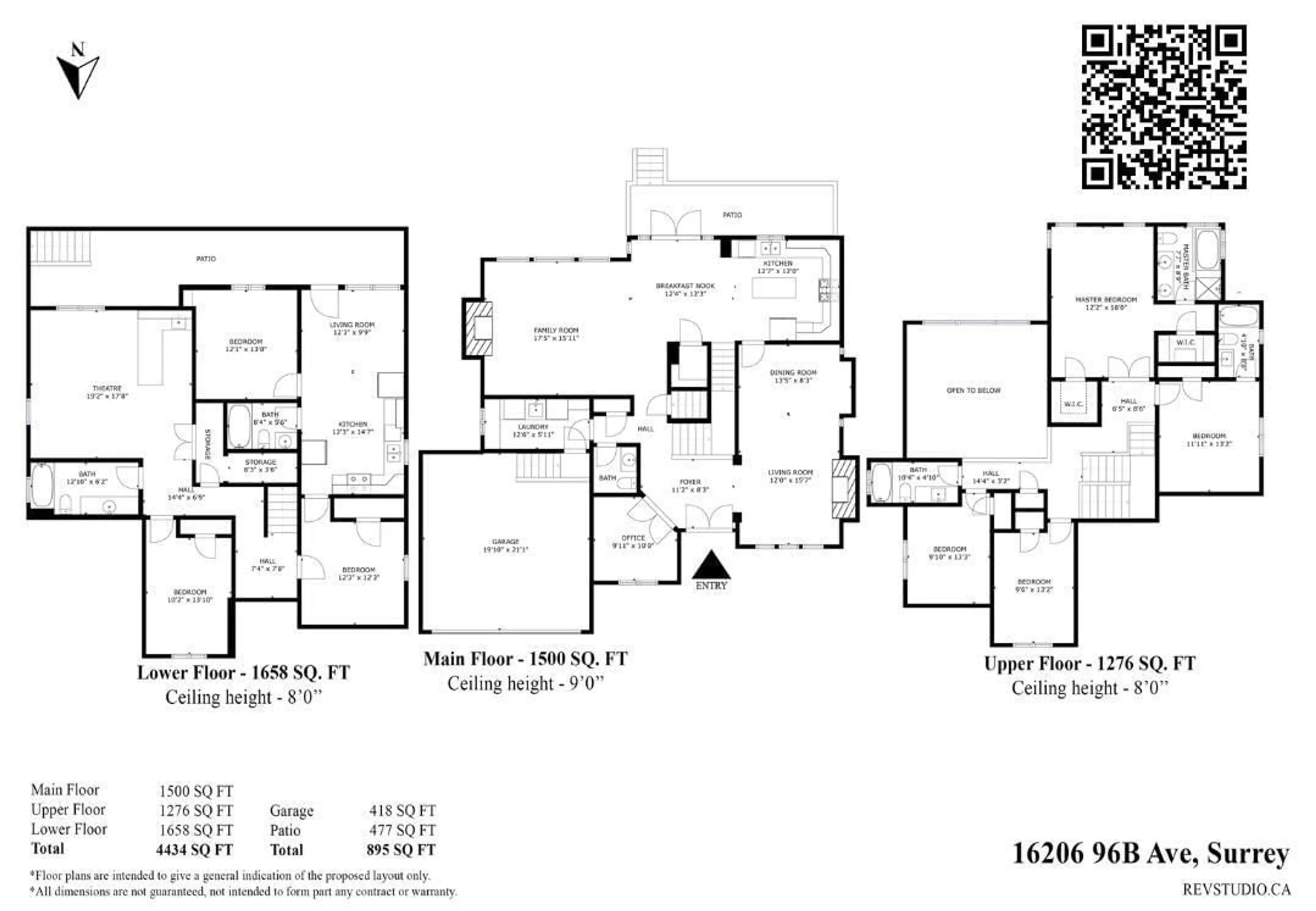 Floor plan for 16206 96B AVENUE, Surrey British Columbia V4N5X2