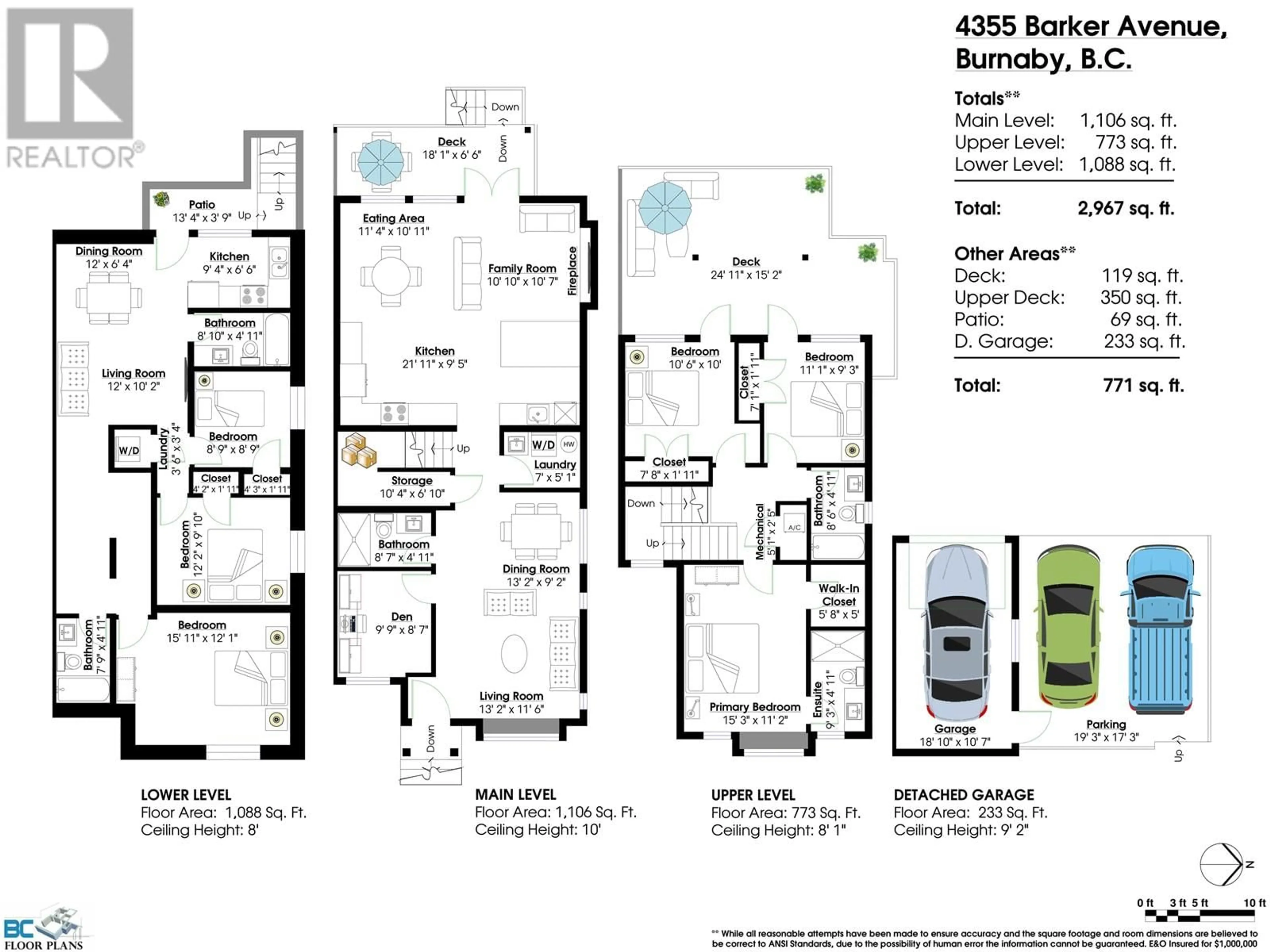 Floor plan for 4355 BARKER AVENUE, Burnaby British Columbia V5G3C3