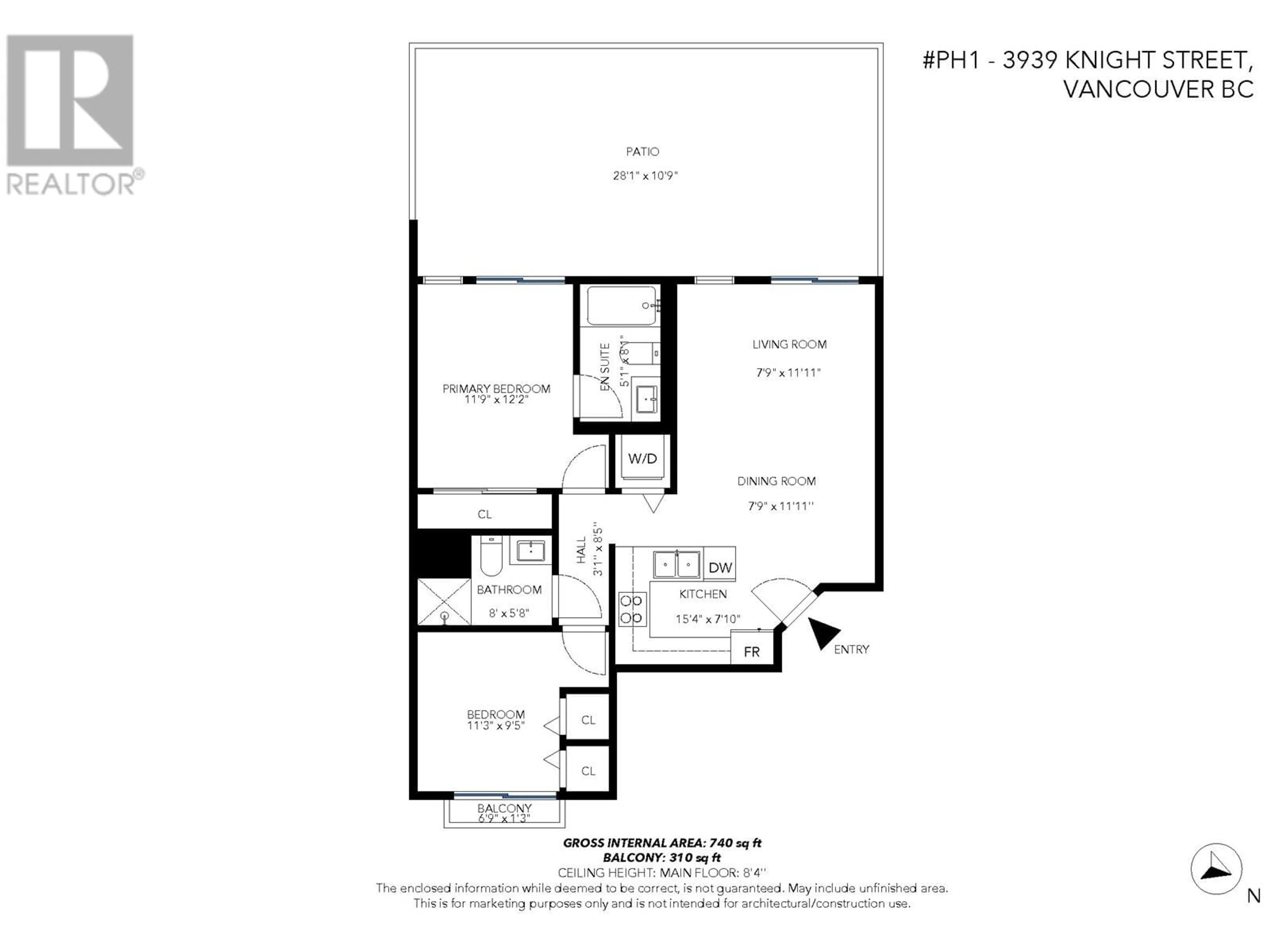 Floor plan for PH1 3939 KNIGHT STREET, Vancouver British Columbia V5N3L8