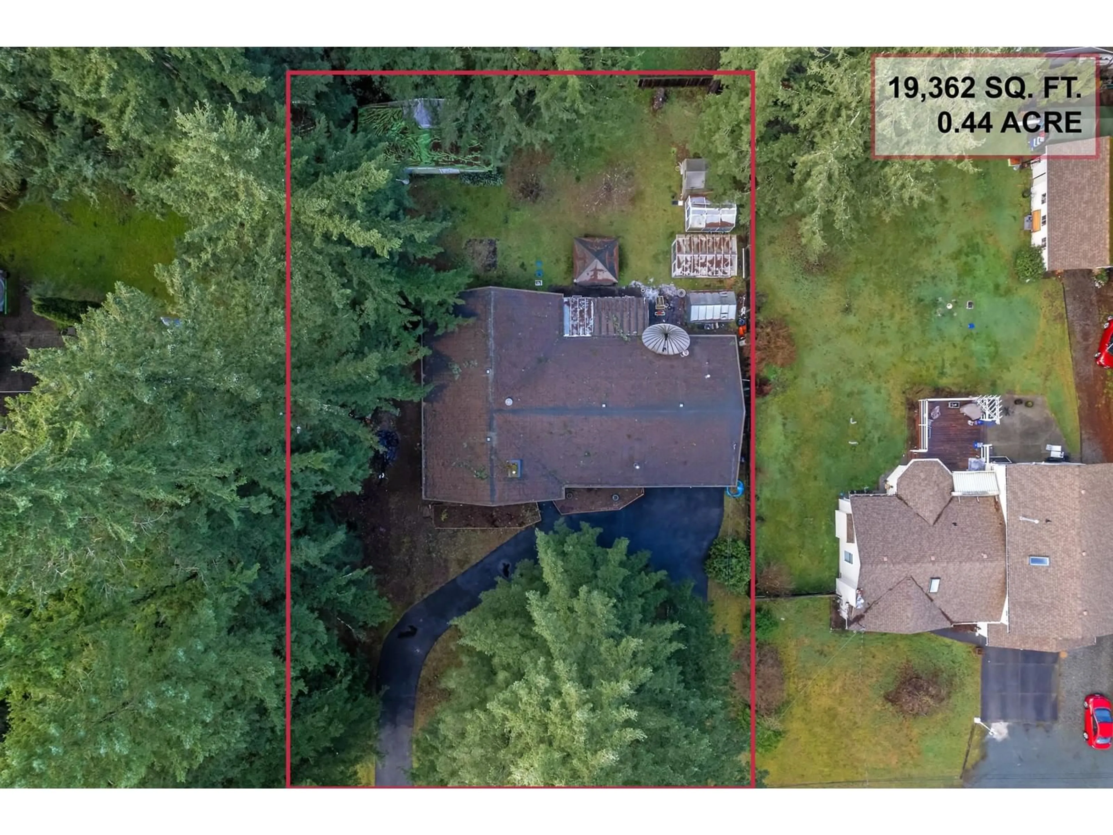 A pic from outside/outdoor area/front of a property/back of a property/a pic from drone, forest/trees view for 3875 204A STREET, Langley British Columbia V3A4X3