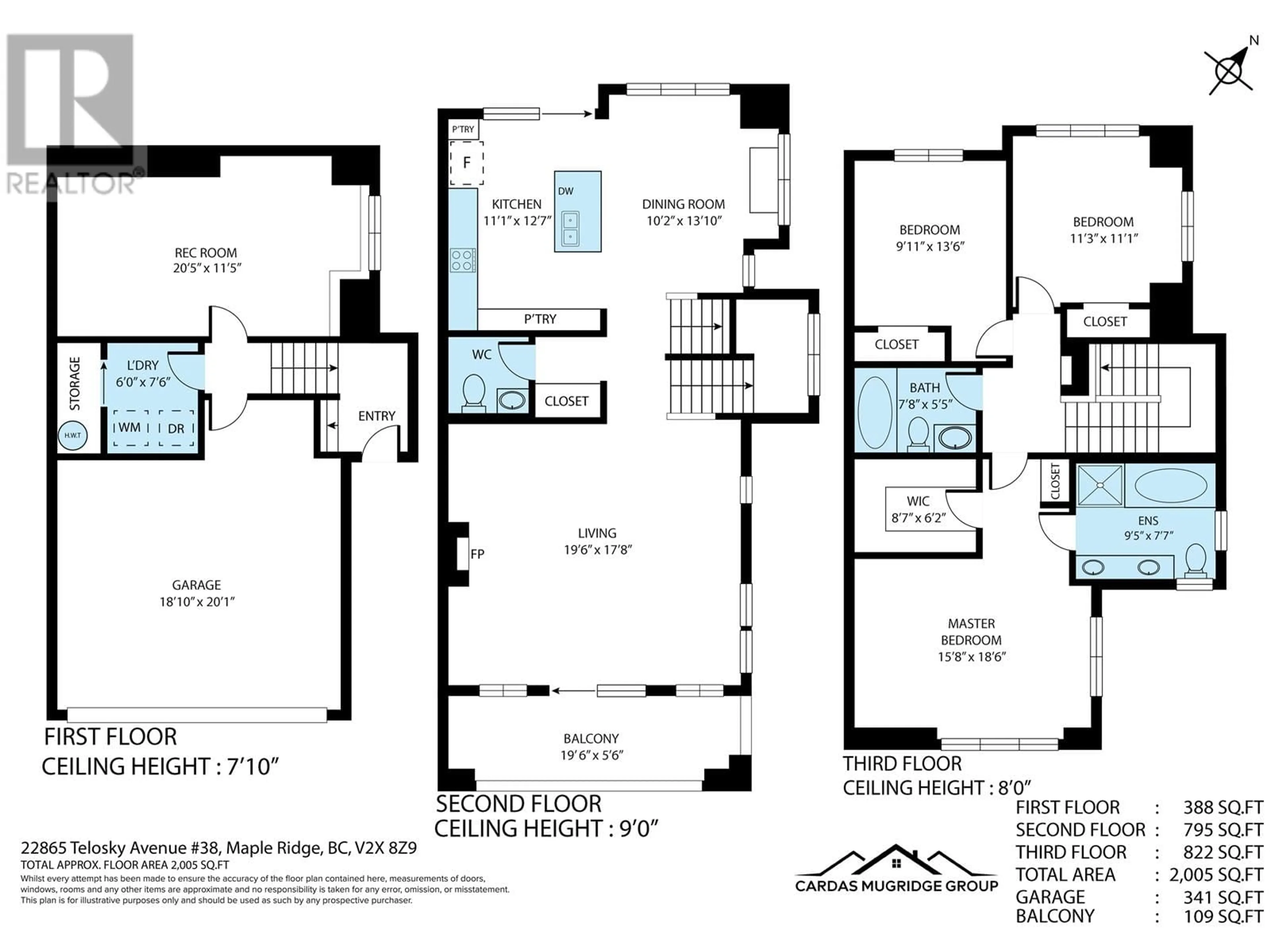 Floor plan for 38 22865 TELOSKY AVENUE, Maple Ridge British Columbia V2X8Z9