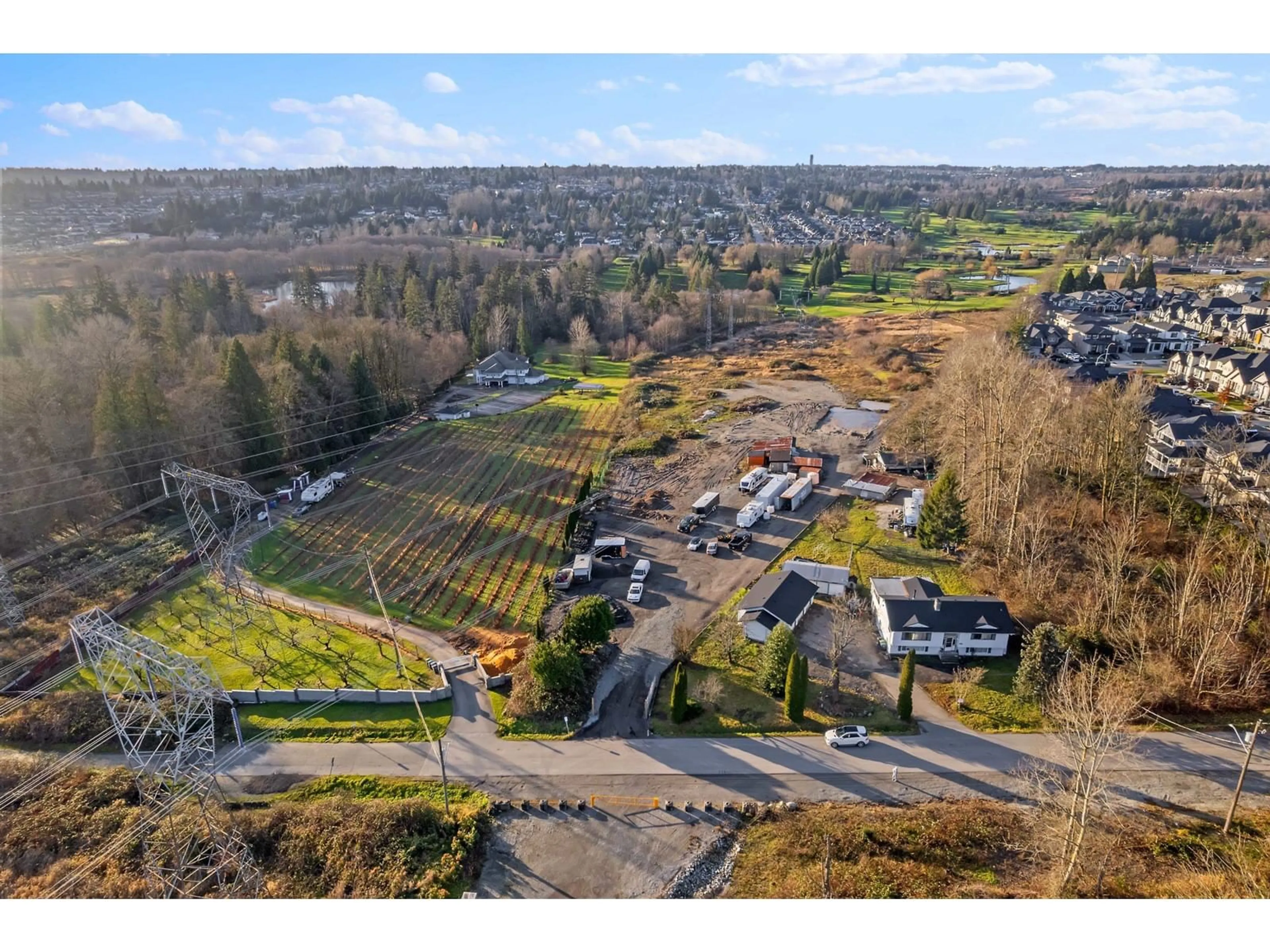 A pic from outside/outdoor area/front of a property/back of a property/a pic from drone, unknown for 7585 156, Surrey British Columbia V3S3R1