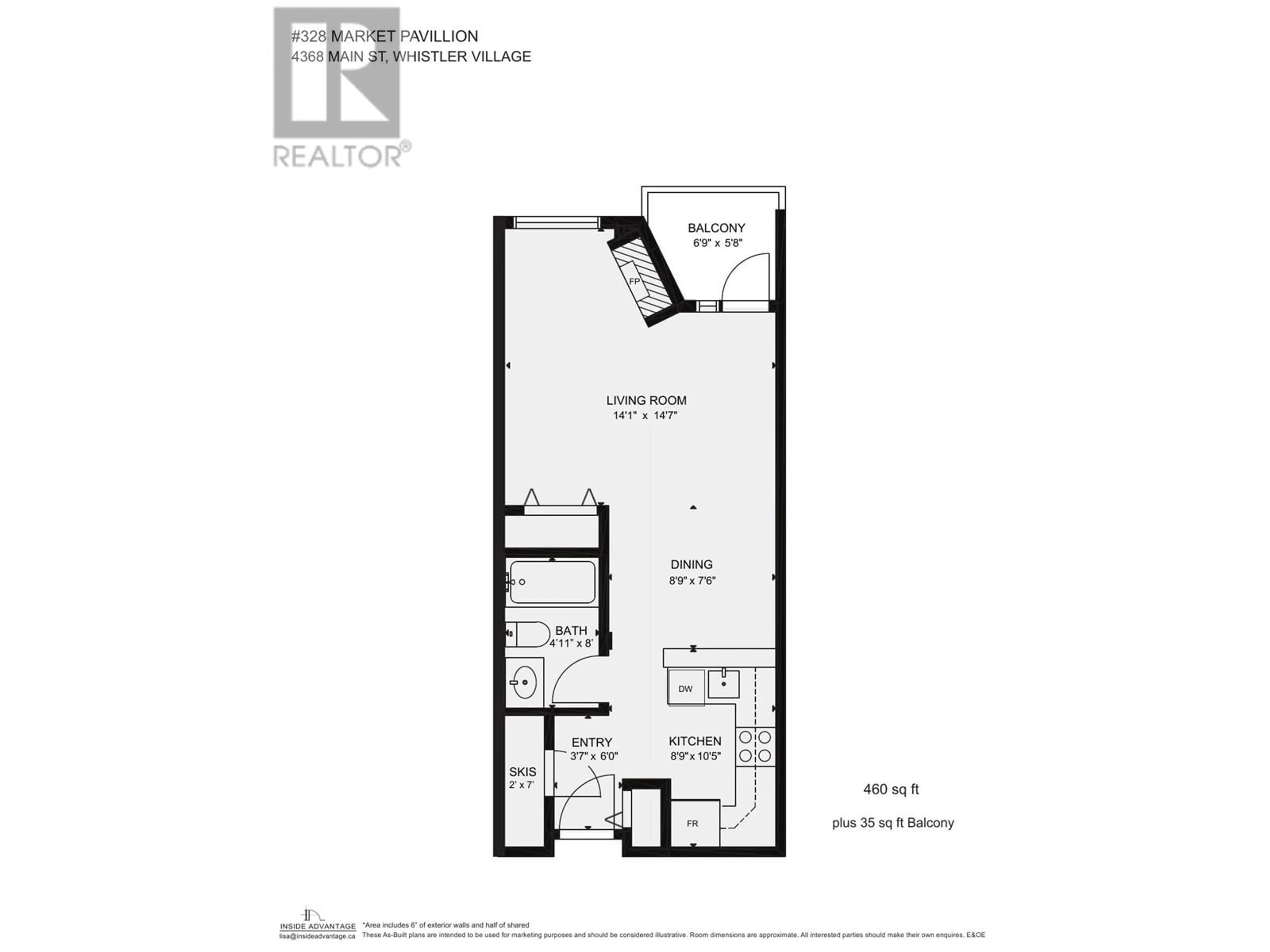 Floor plan for 328 4368 MAIN STREET, Whistler British Columbia V8E1B6