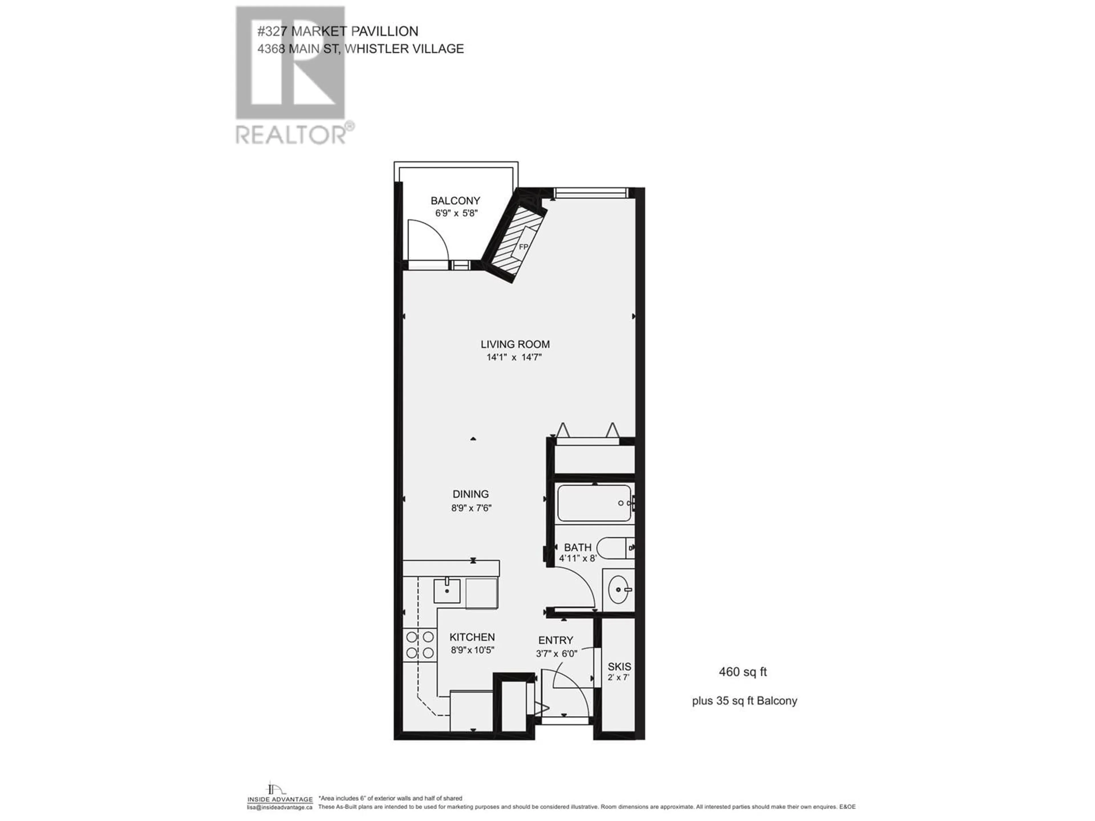 Floor plan for 327 4368 MAIN STREET, Whistler British Columbia V8E1B6