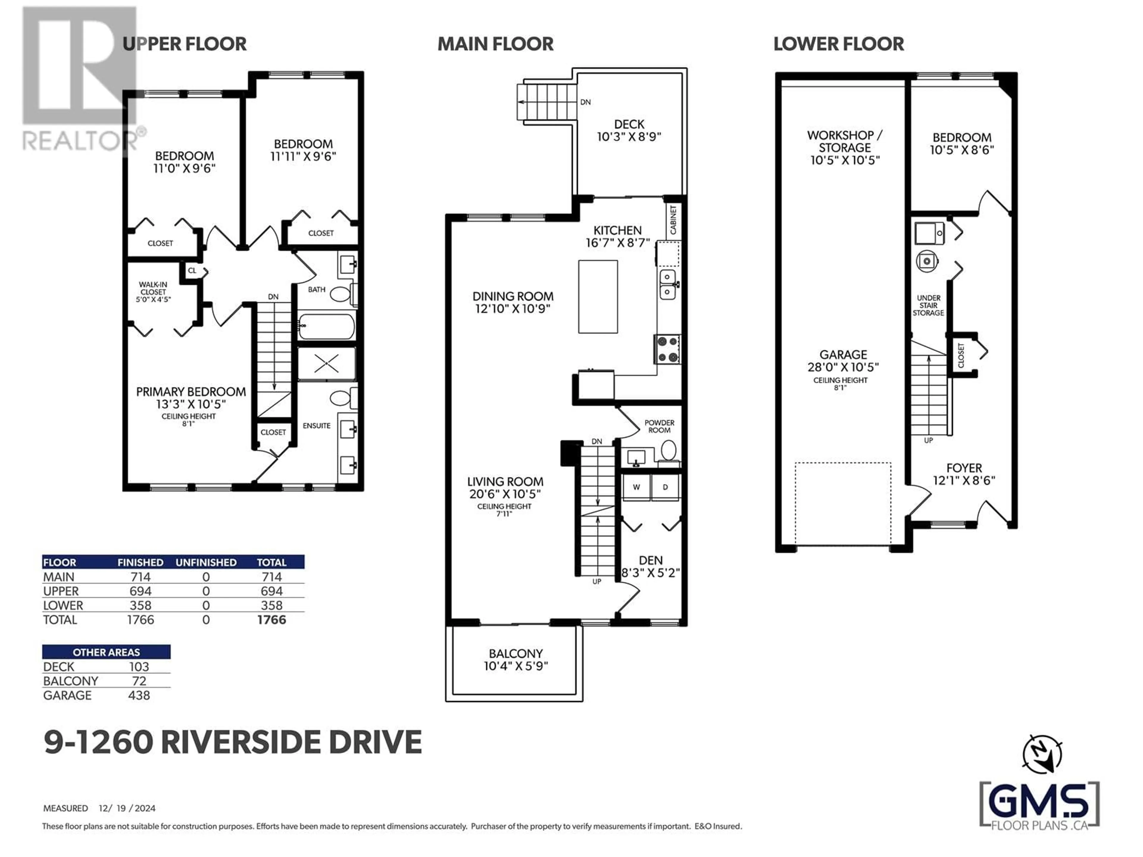 Floor plan for 9 1260 RIVERSIDE DRIVE, Port Coquitlam British Columbia V3B8C7