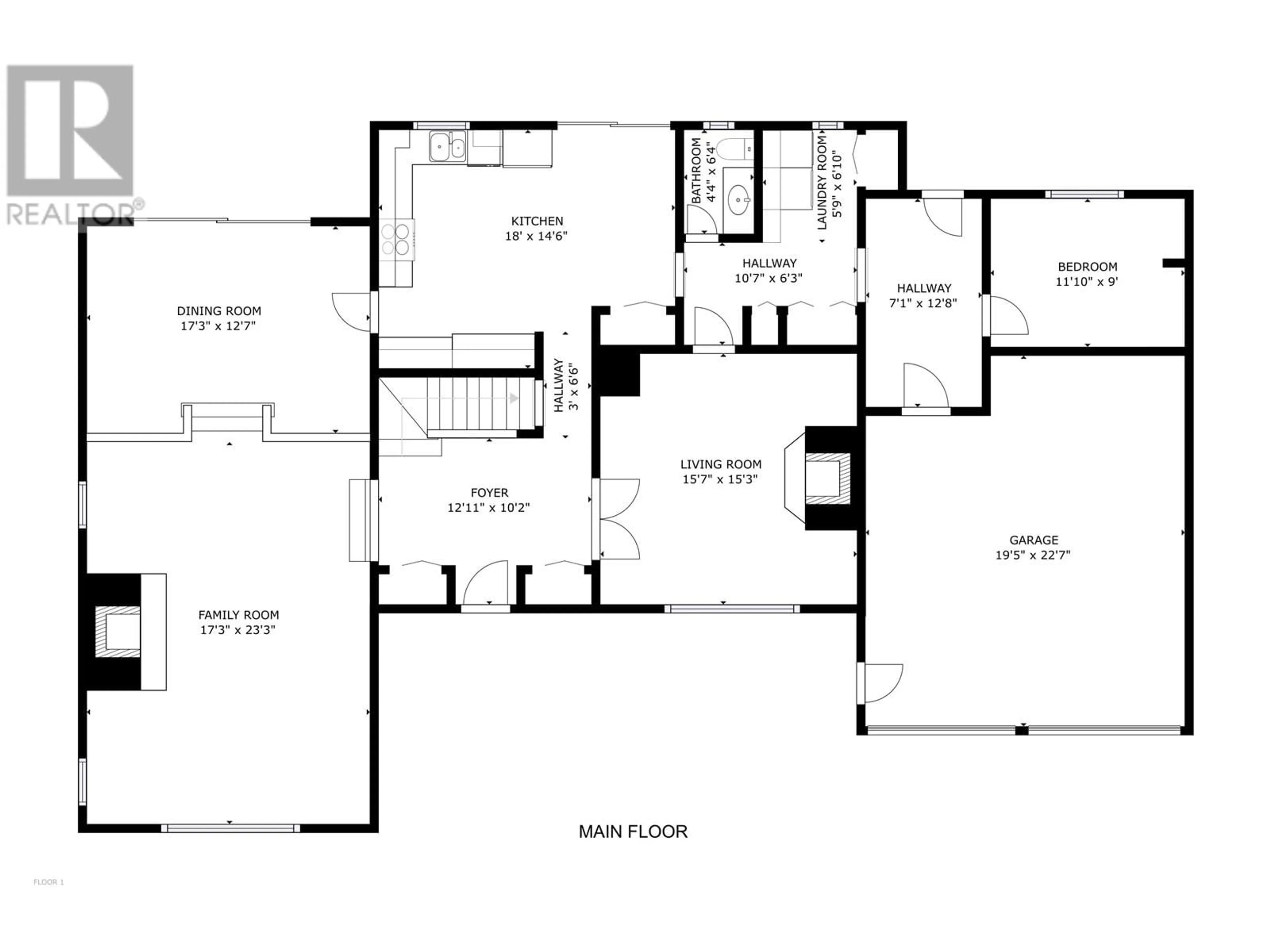 Floor plan for 9311 114A AVENUE, Fort St. John British Columbia V1J4L7