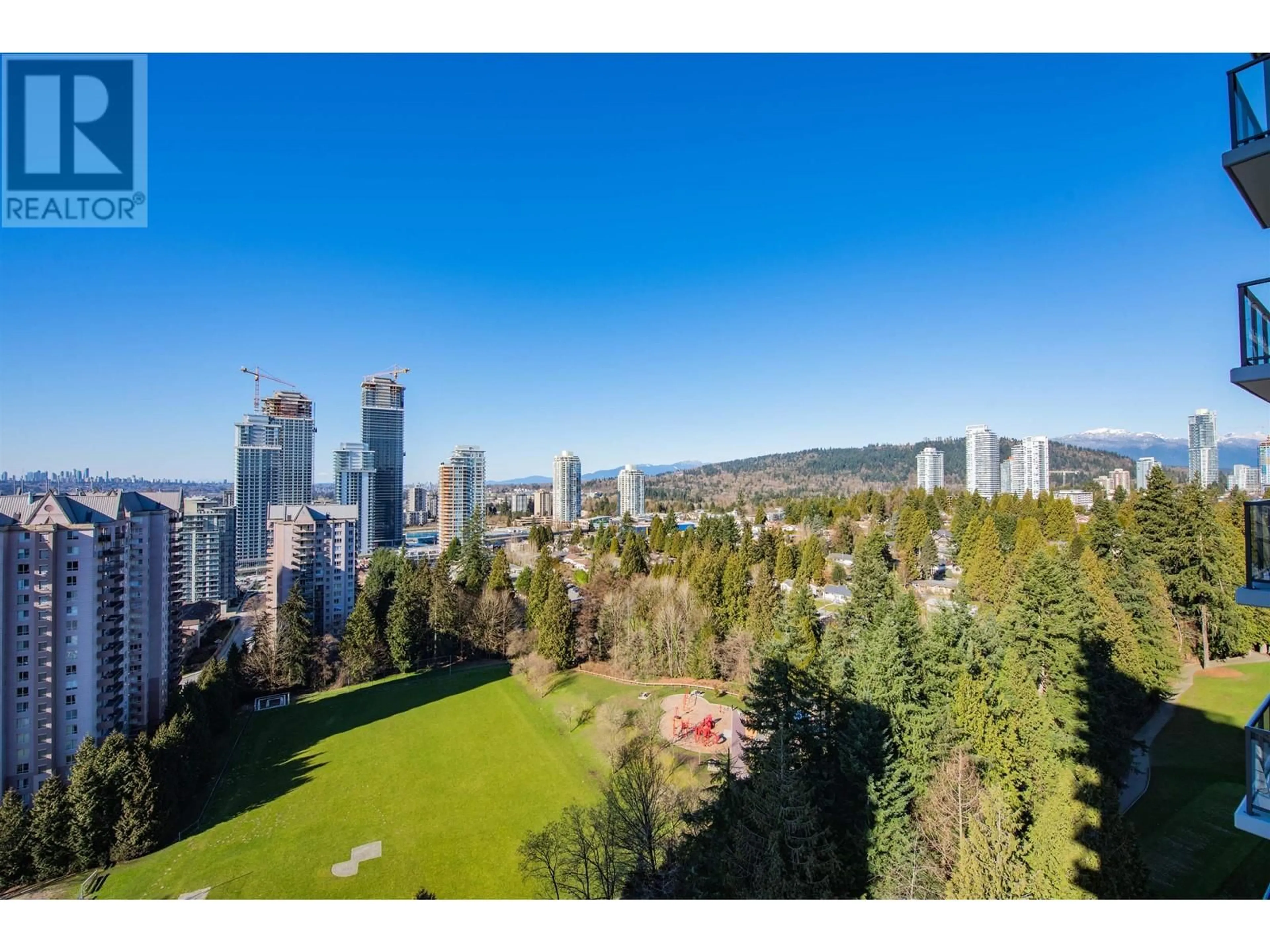 A pic from outside/outdoor area/front of a property/back of a property/a pic from drone, city buildings view from balcony for 1906 595 AUSTIN AVENUE, Coquitlam British Columbia V3K0G7