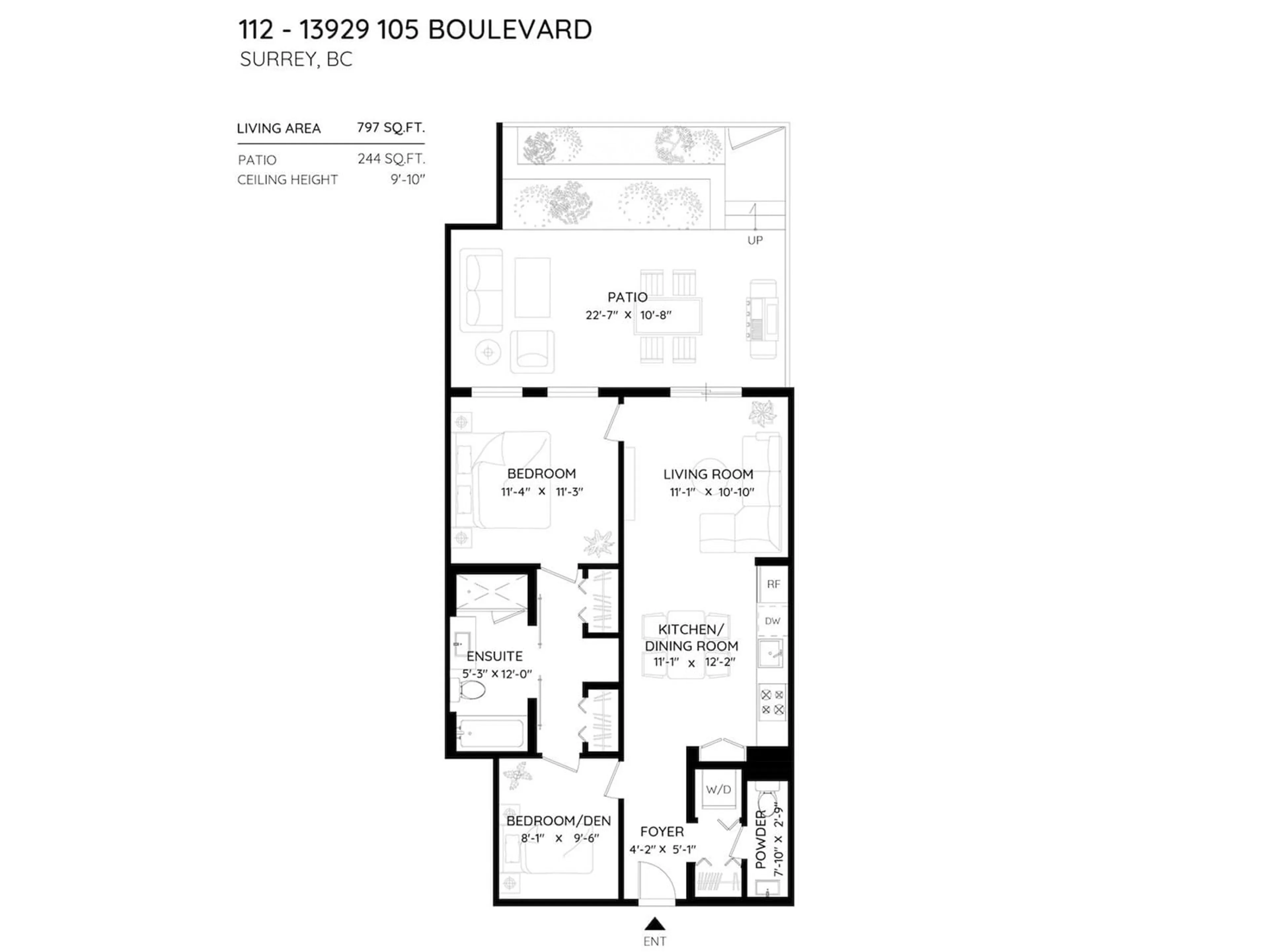 Floor plan for 112 13929 105 BOULEVARD, Surrey British Columbia V3T0R5