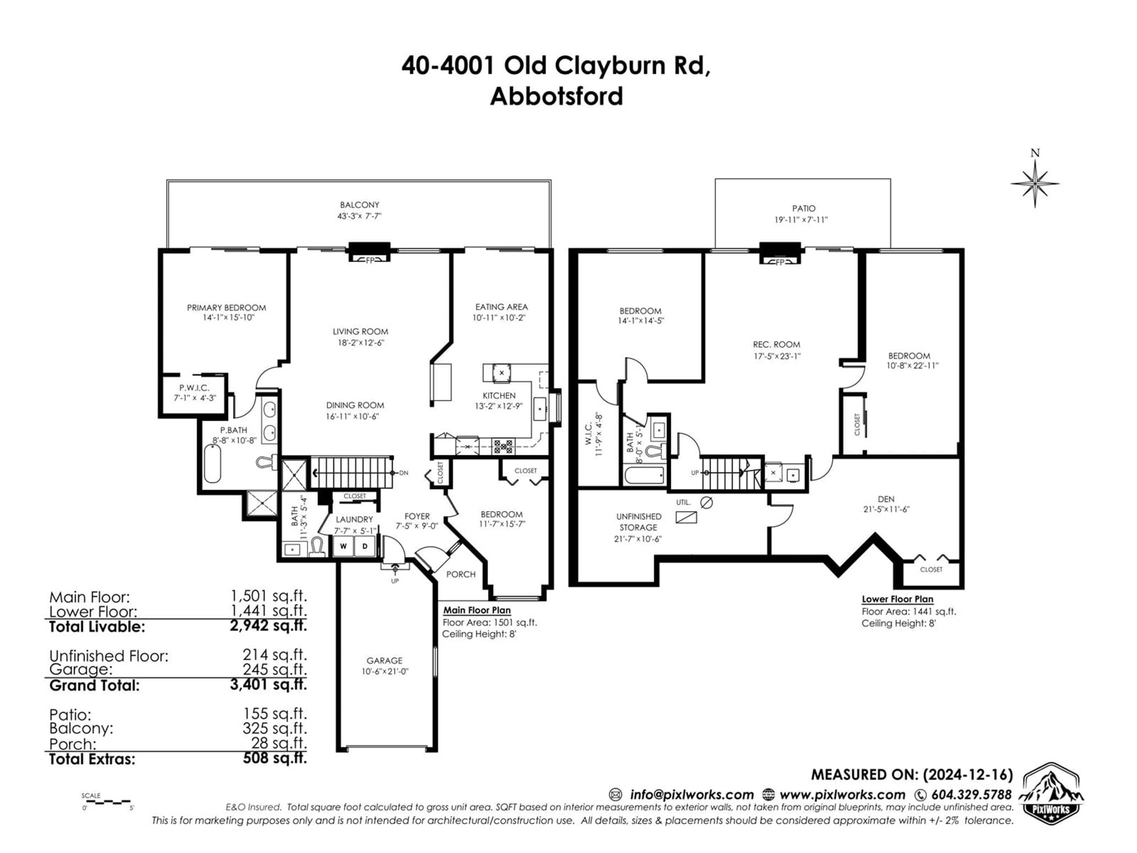 Floor plan for 40 4001 OLD CLAYBURN ROAD, Abbotsford British Columbia V3G1C5