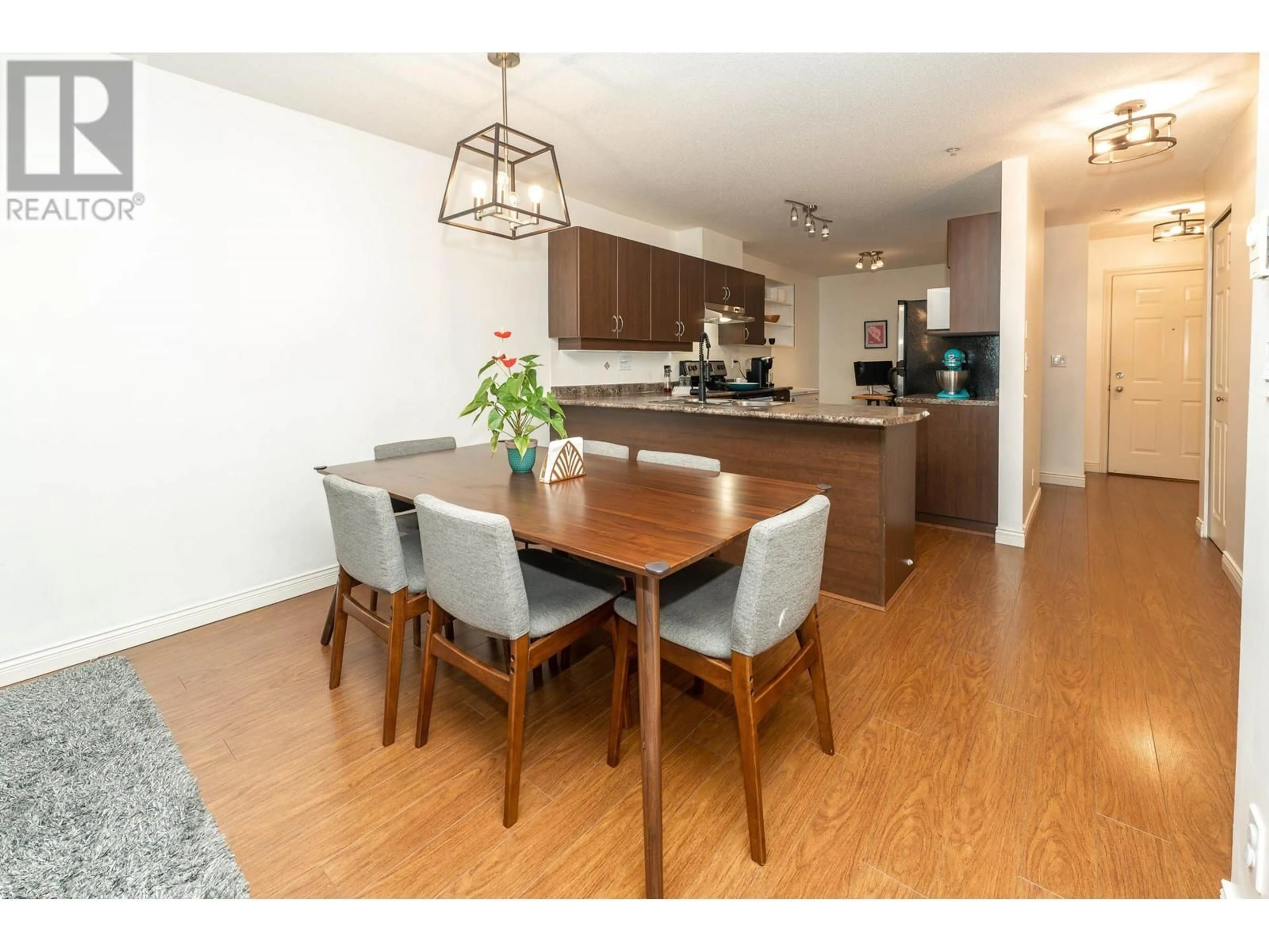 Open concept kitchen, wood/laminate floor for 107 1668 GRANT AVENUE, Port Coquitlam British Columbia V3B1P3