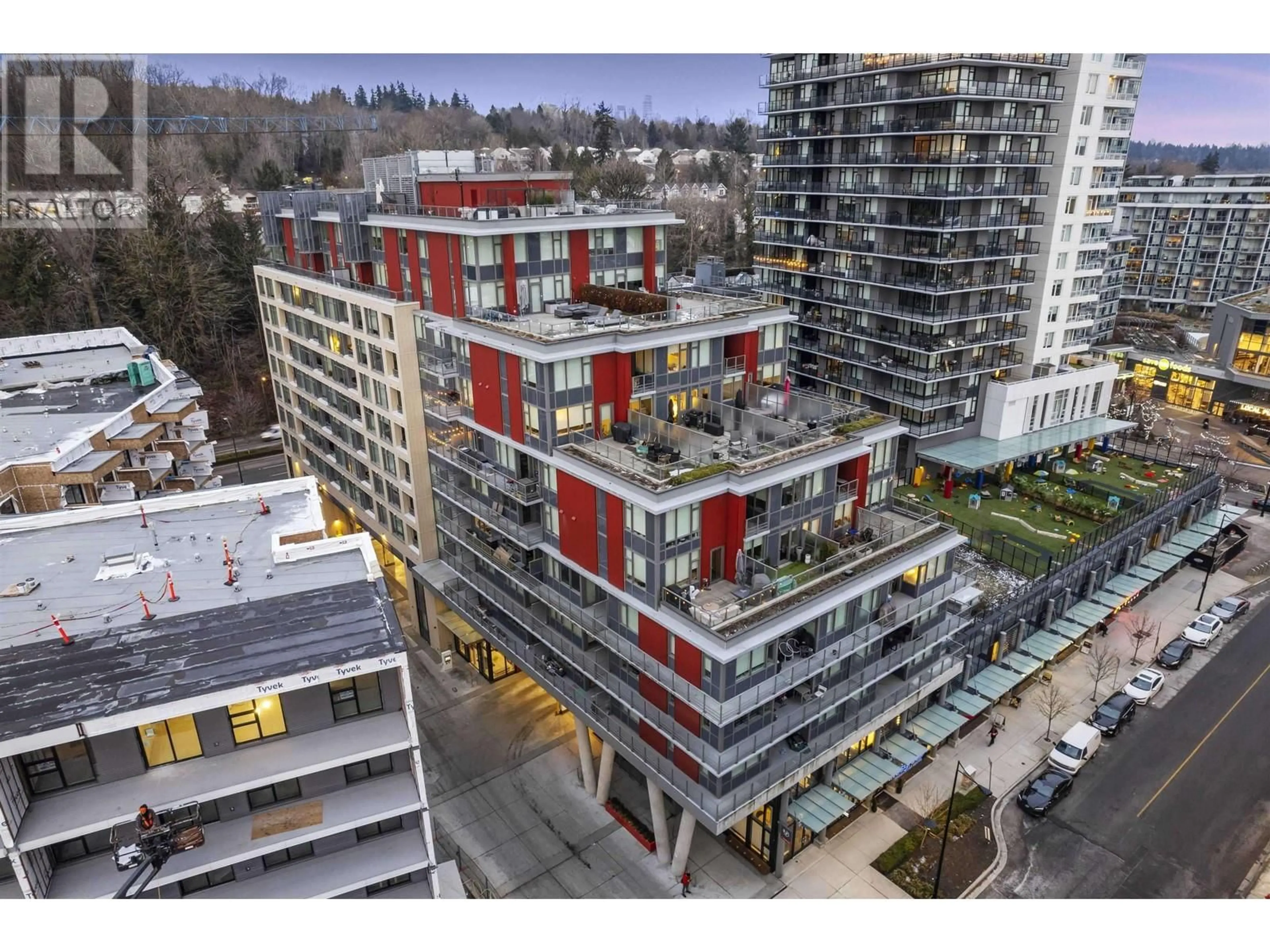 A pic from outside/outdoor area/front of a property/back of a property/a pic from drone, city buildings view from balcony for 301 3451 SAWMILL CRESCENT, Vancouver British Columbia V5S0H3