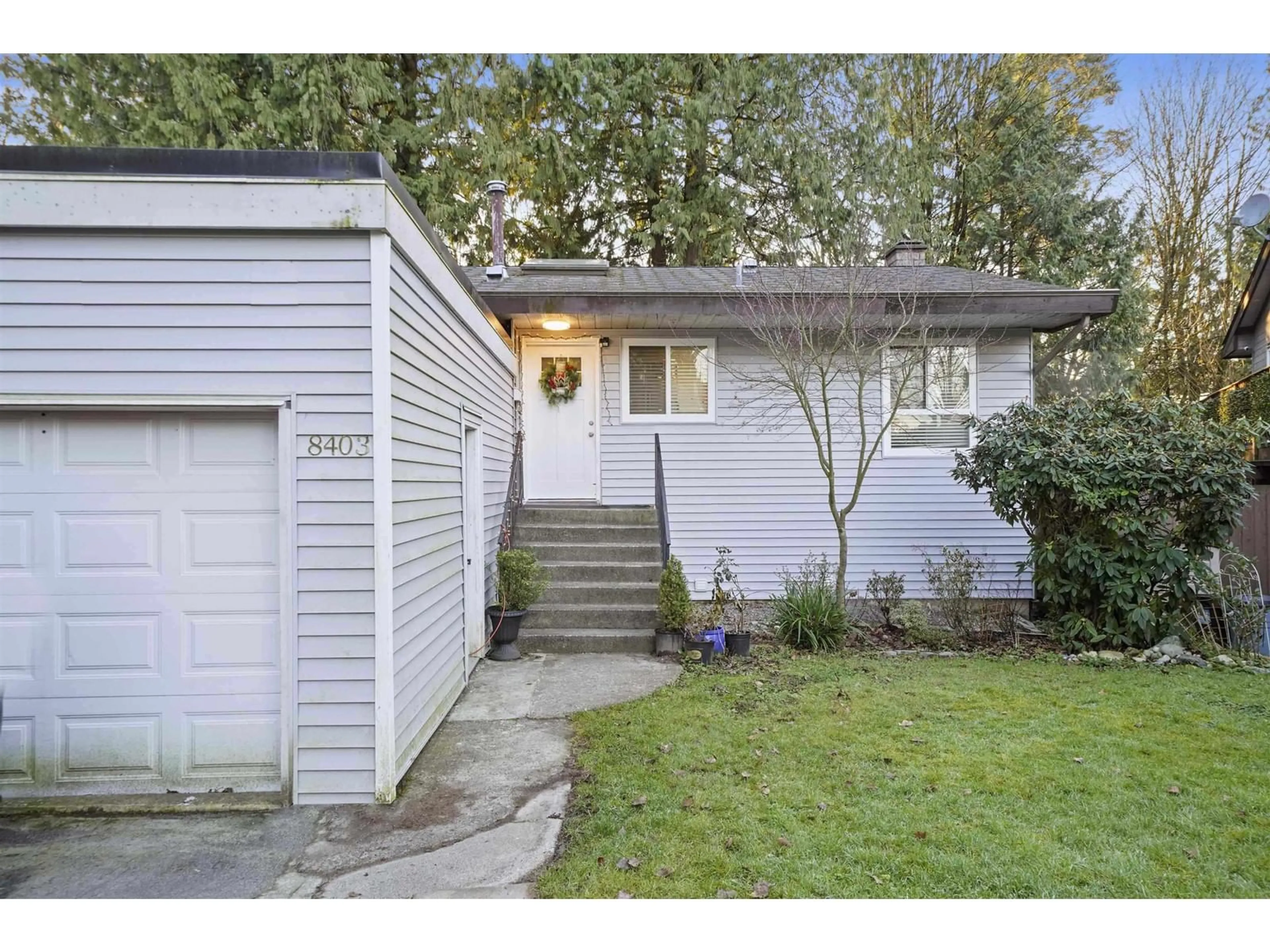 Home with vinyl exterior material, street for 8403 ARBOUR, Delta British Columbia V4C7H4