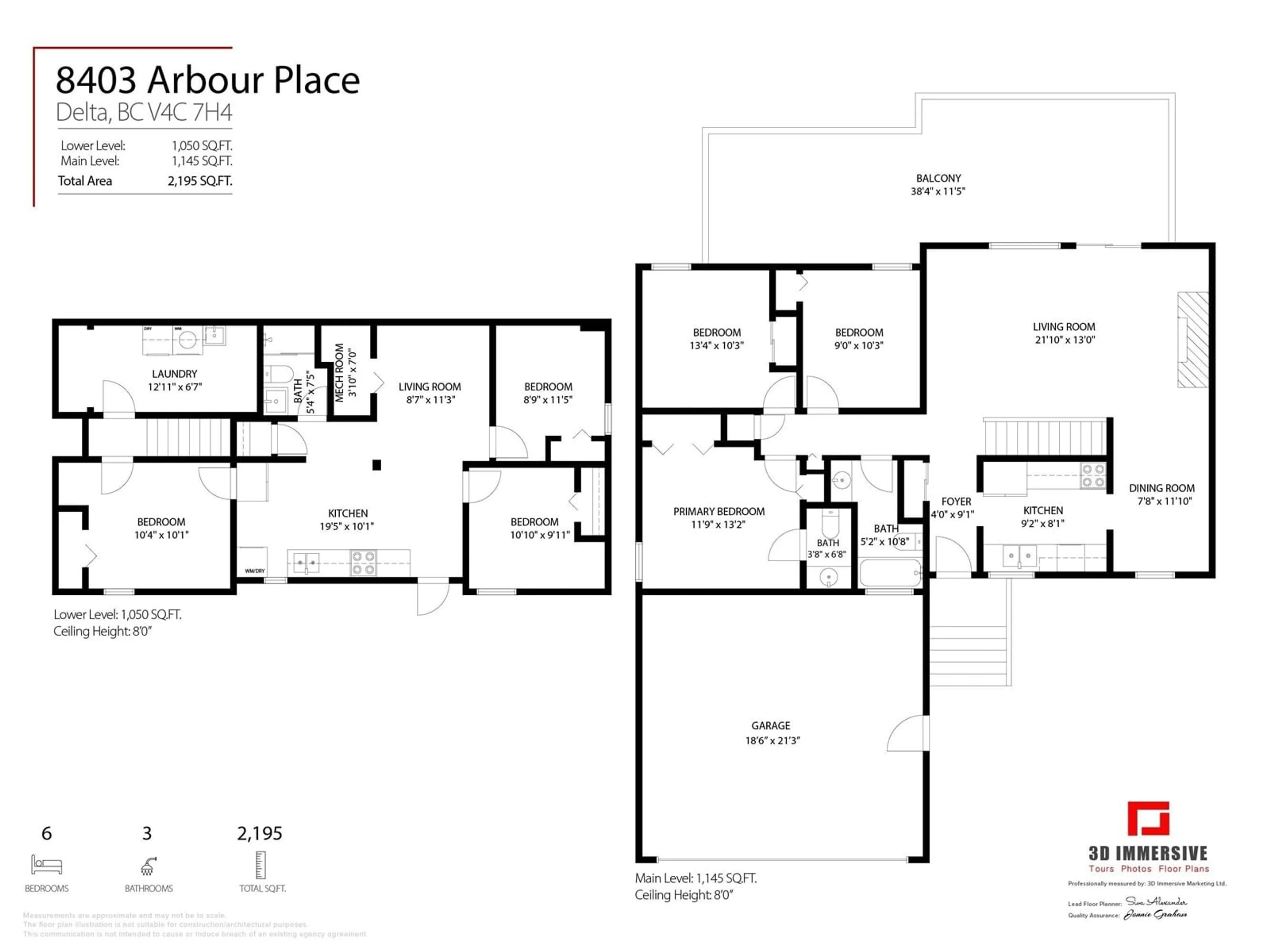 Floor plan for 8403 ARBOUR PLACE, Delta British Columbia V4C7H4