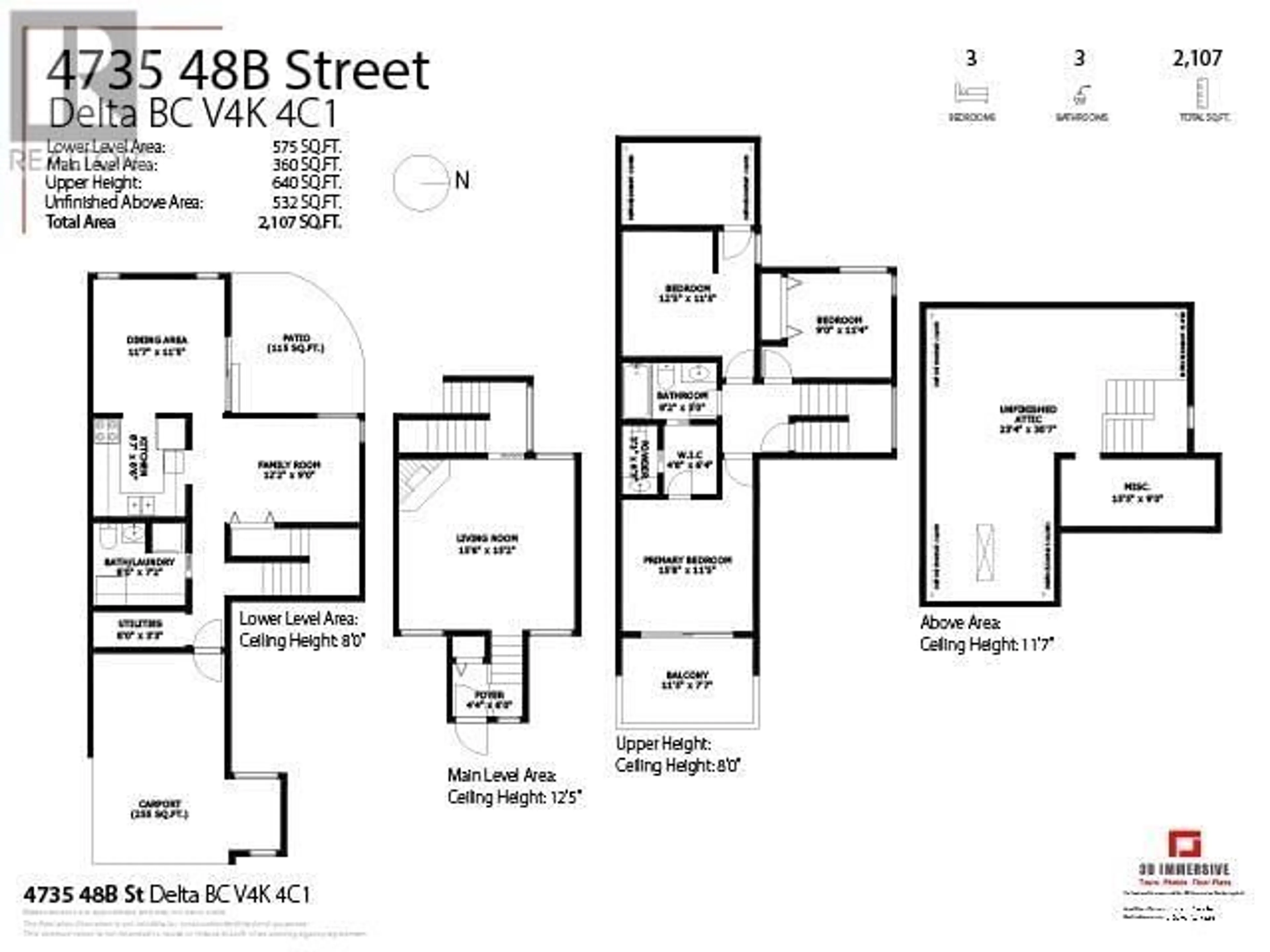 Floor plan for 4735 48B STREET, Delta British Columbia V4K4C1