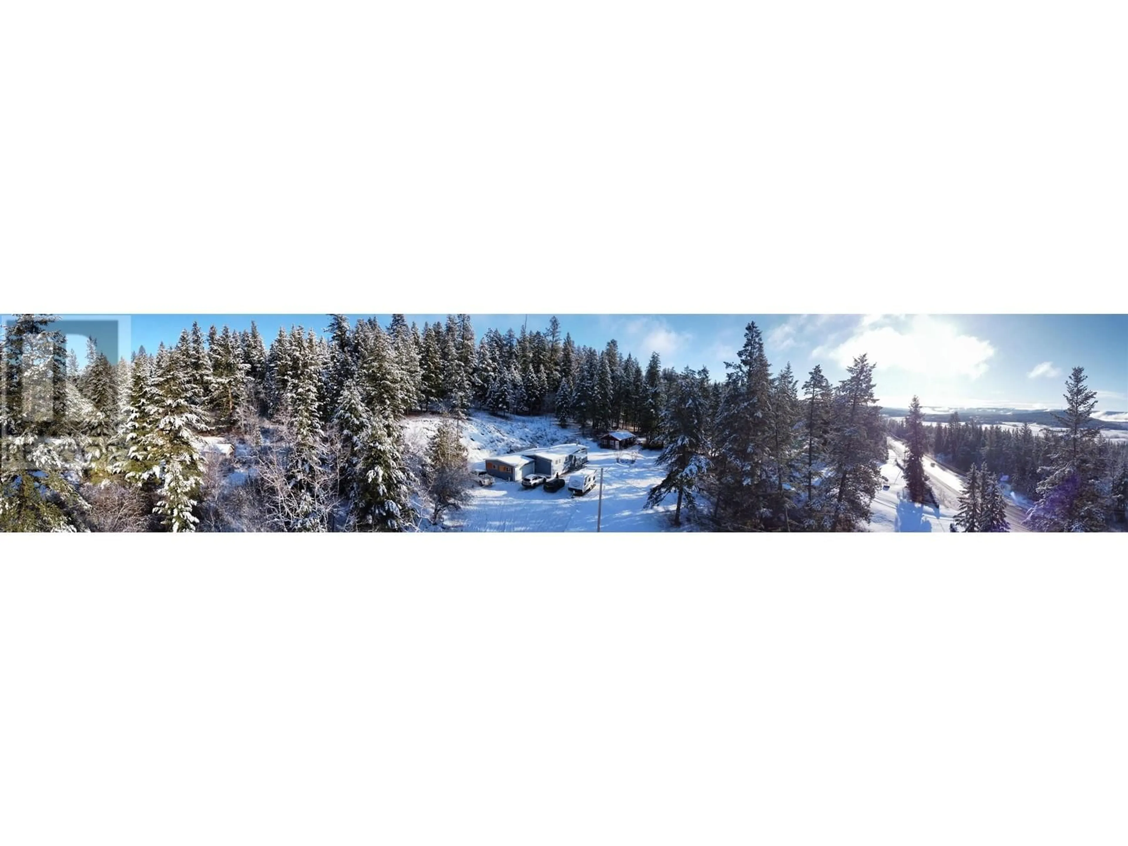 A pic from outside/outdoor area/front of a property/back of a property/a pic from drone, forest/trees view for 130 LIKELY ROAD, 150 Mile House British Columbia V2G2G0
