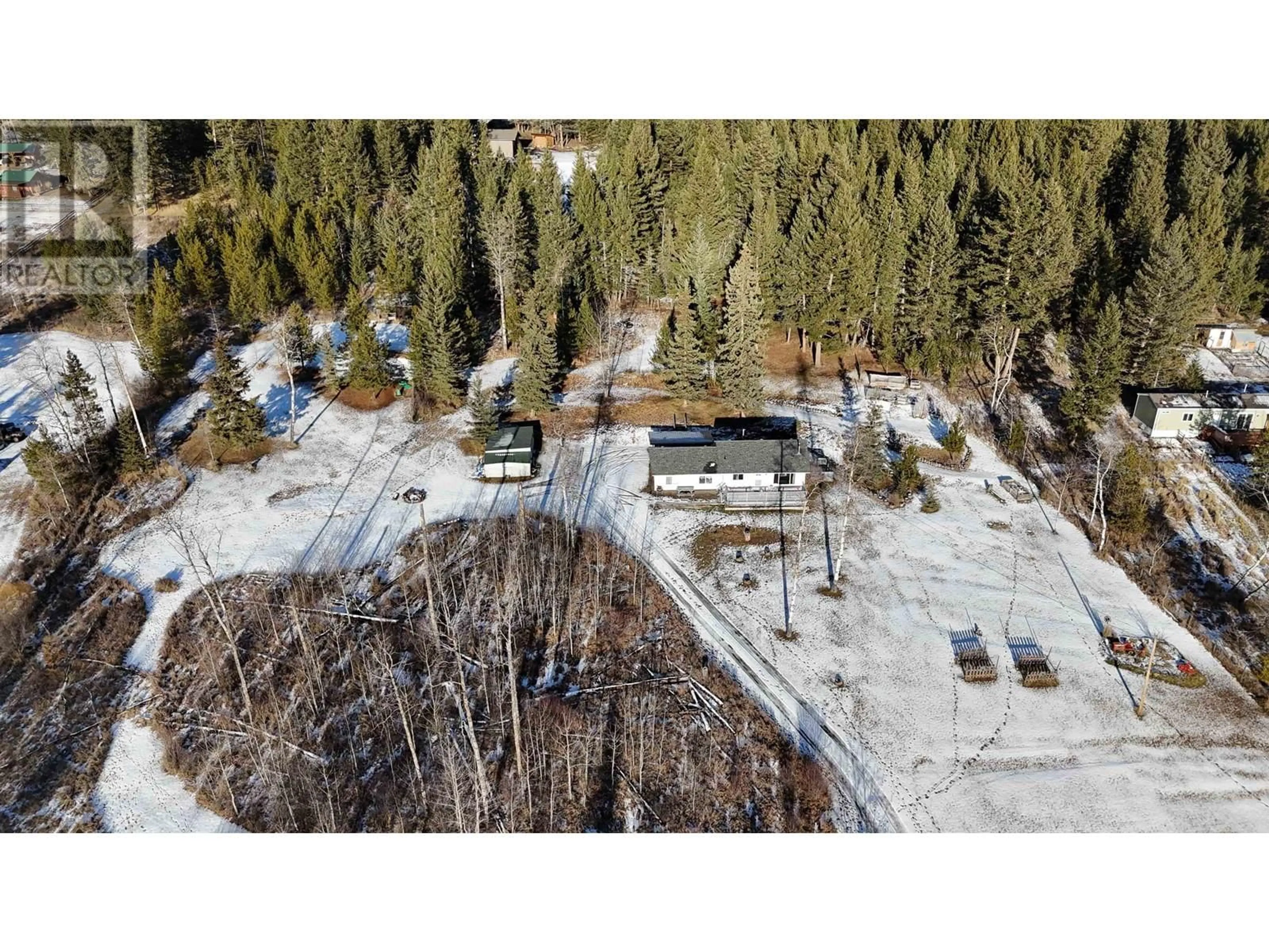 A pic from outside/outdoor area/front of a property/back of a property/a pic from drone, unknown for 5989 VALLEYVIEW DRIVE, Horse Lake British Columbia V0K2E3