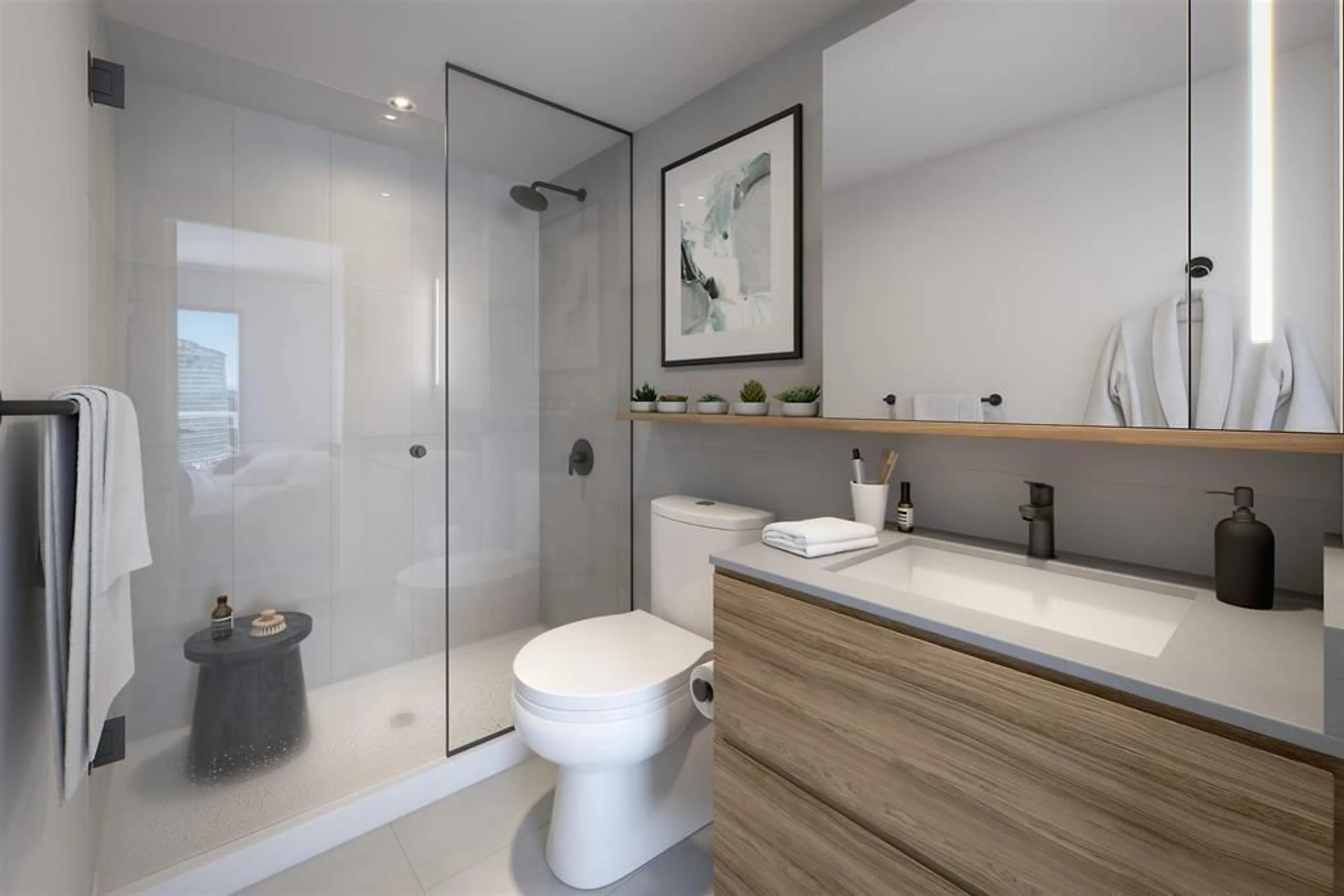 Contemporary bathroom, ceramic/tile floor for 2208 13428 105 AVENUE, Surrey British Columbia V3T0S6