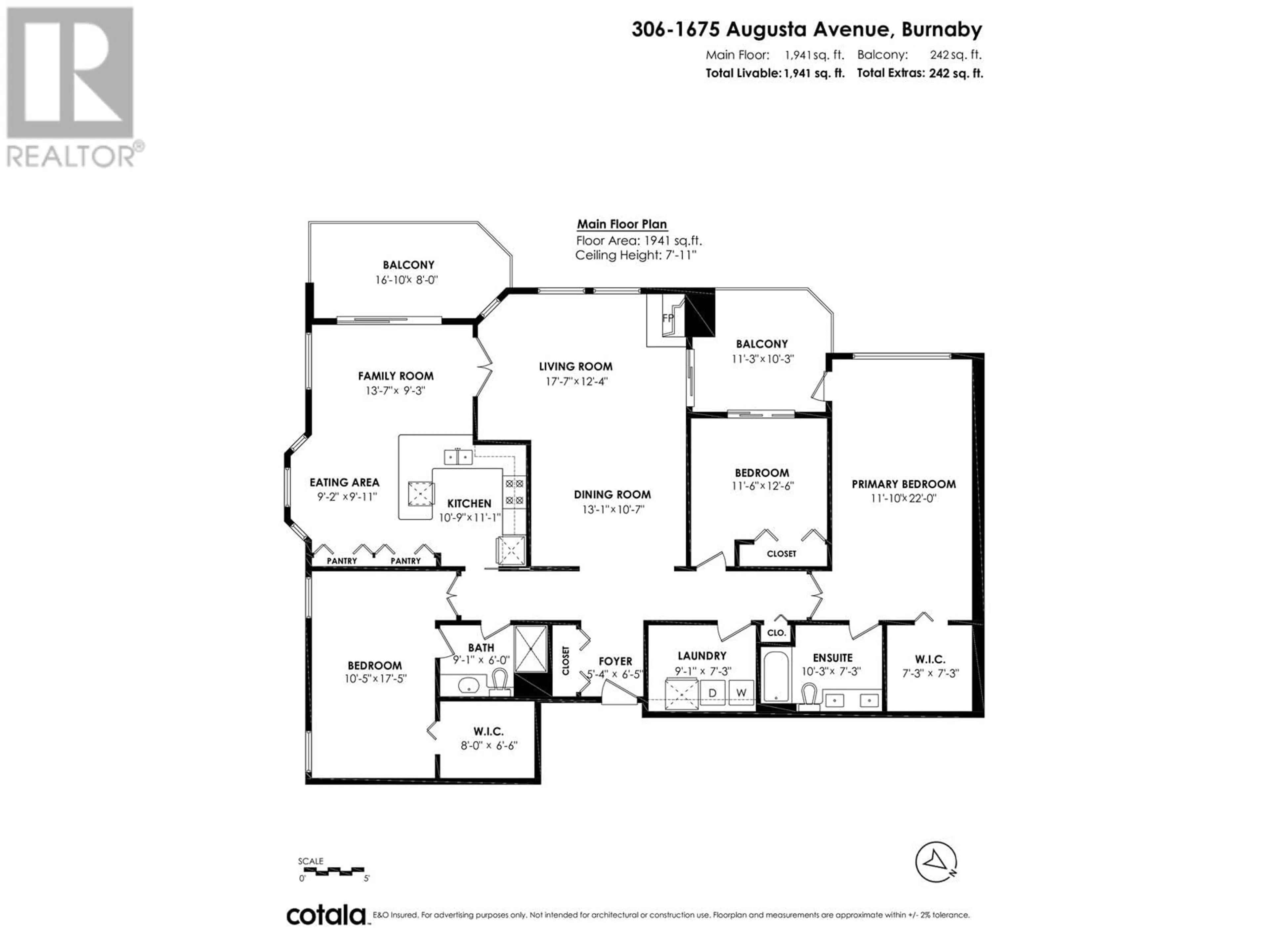 Floor plan for 306 1675 AUGUSTA AVENUE, Burnaby British Columbia V5A4S8