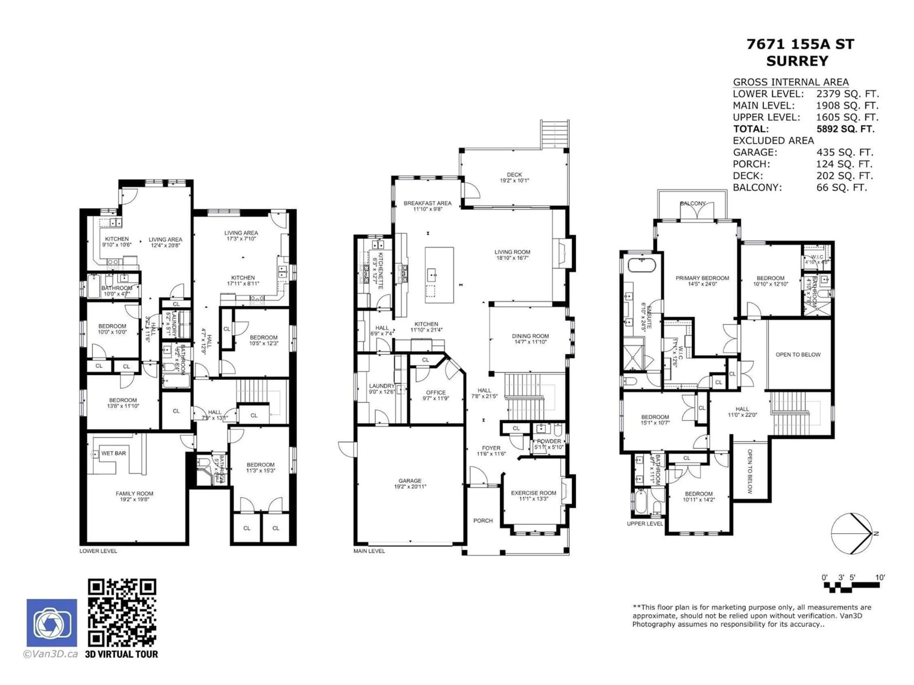 Floor plan for 7671 155A STREET, Surrey British Columbia V3S3P3