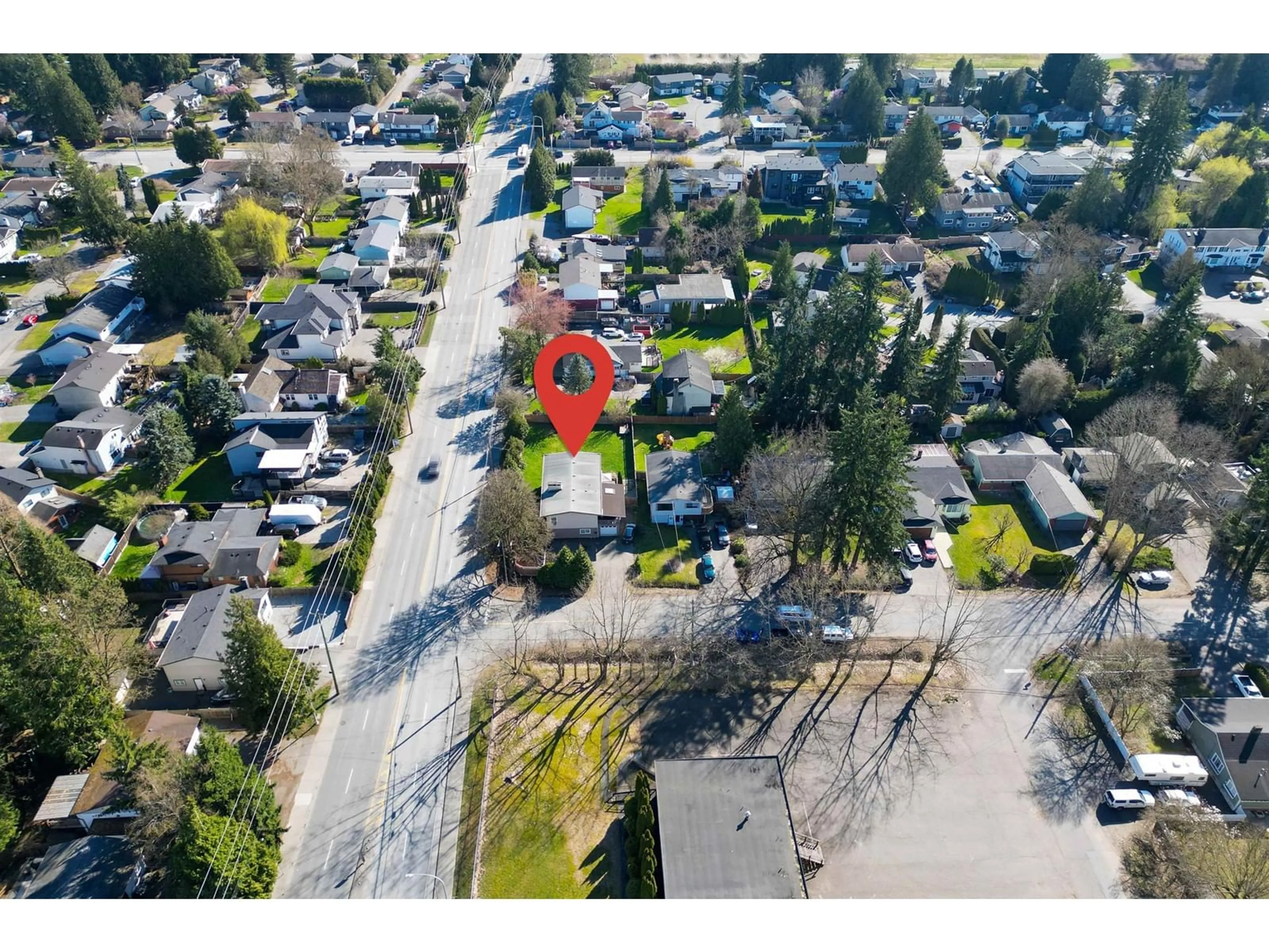 A pic from outside/outdoor area/front of a property/back of a property/a pic from drone, street for 4887 200 STREET, Langley British Columbia V3A1L6