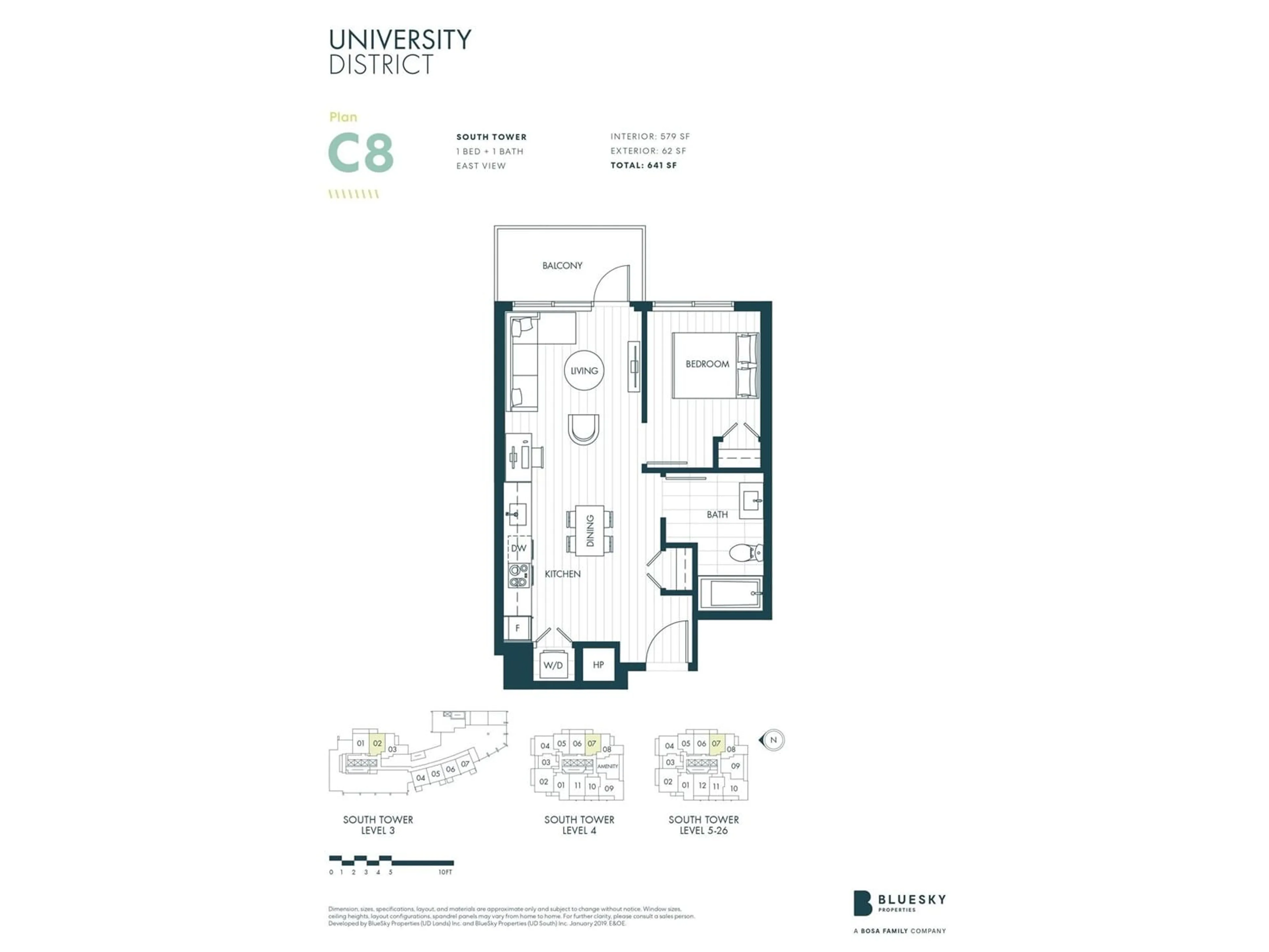 Floor plan for 707 10448 UNIVERSITY DRIVE, Surrey British Columbia V3T0S7