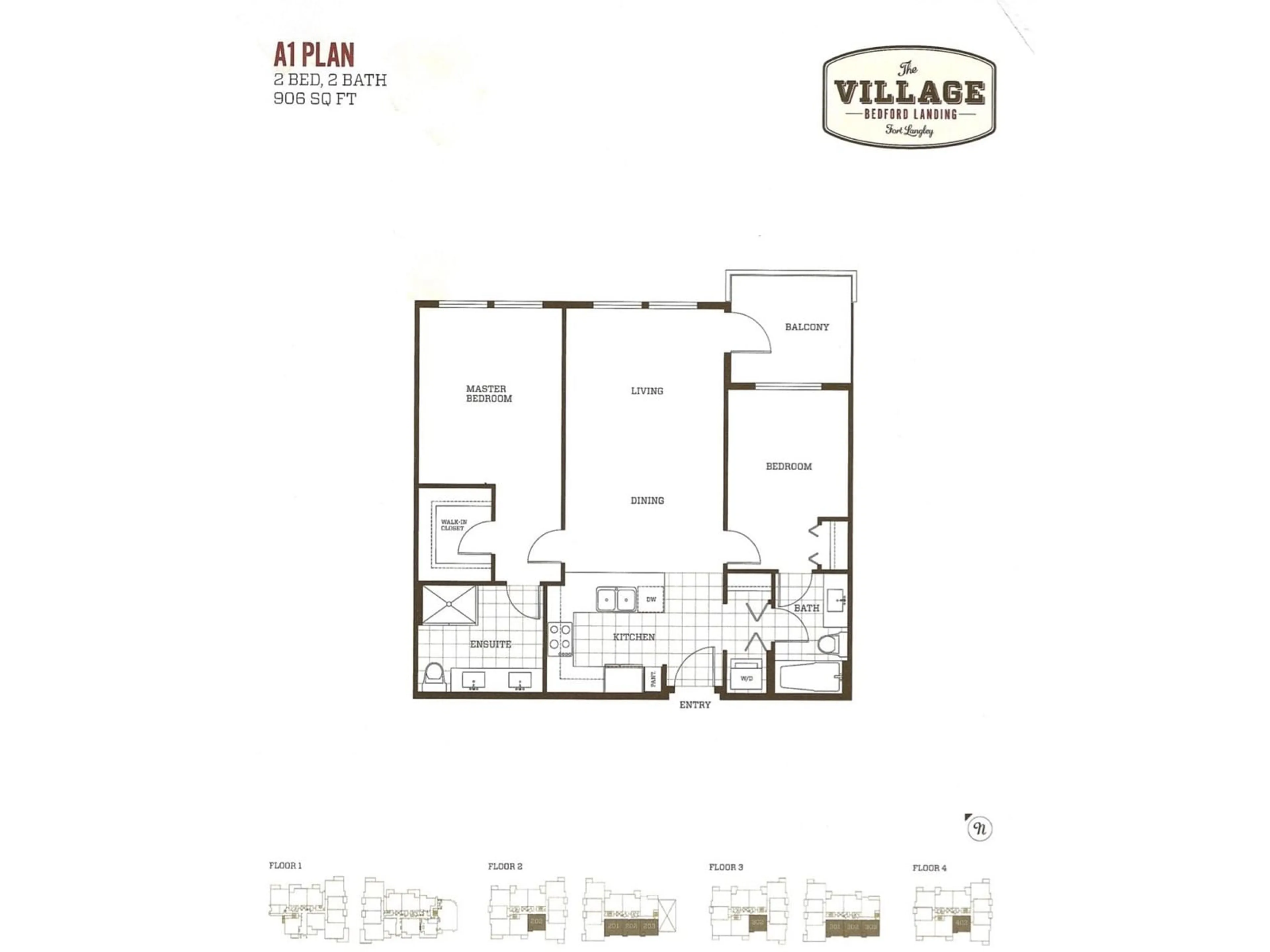 Floor plan for 201 23285 BILLY BROWN ROAD, Langley British Columbia V1M0C8