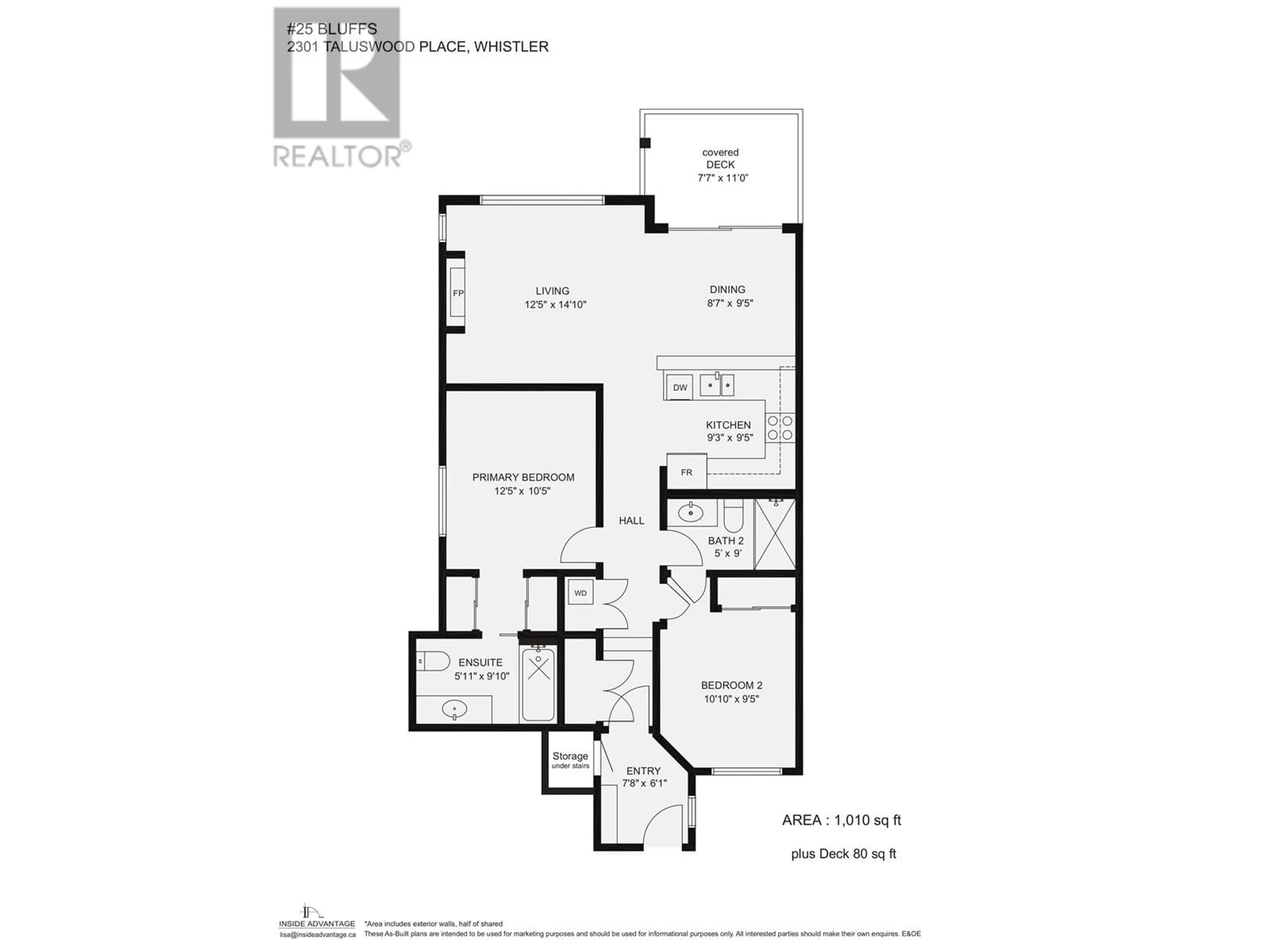 Floor plan for 25 2301 TALUSWOOD PLACE, Whistler British Columbia V8E0P8