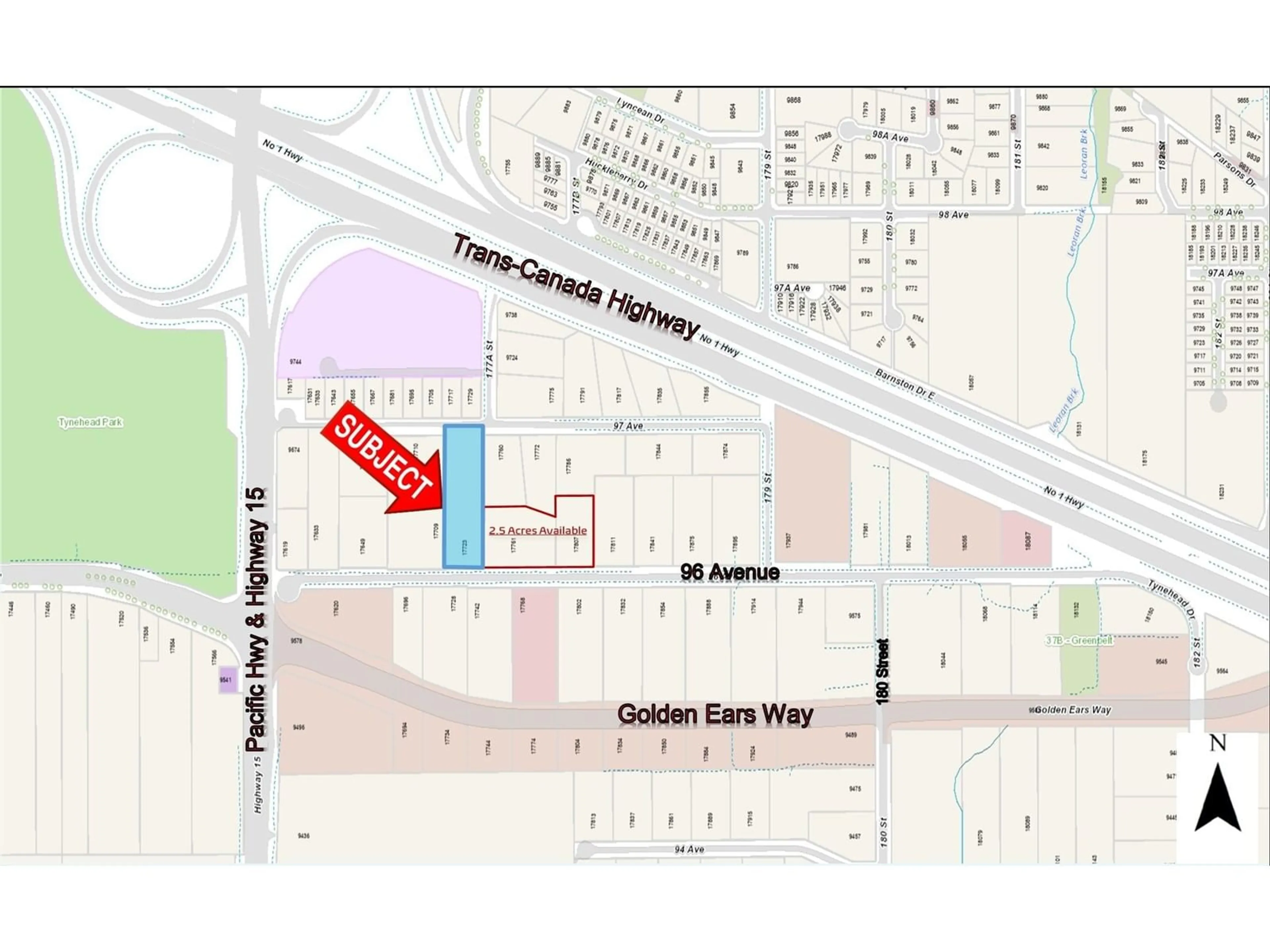 Picture of a map for 17723 96 AVENUE, Surrey British Columbia V4N4A9