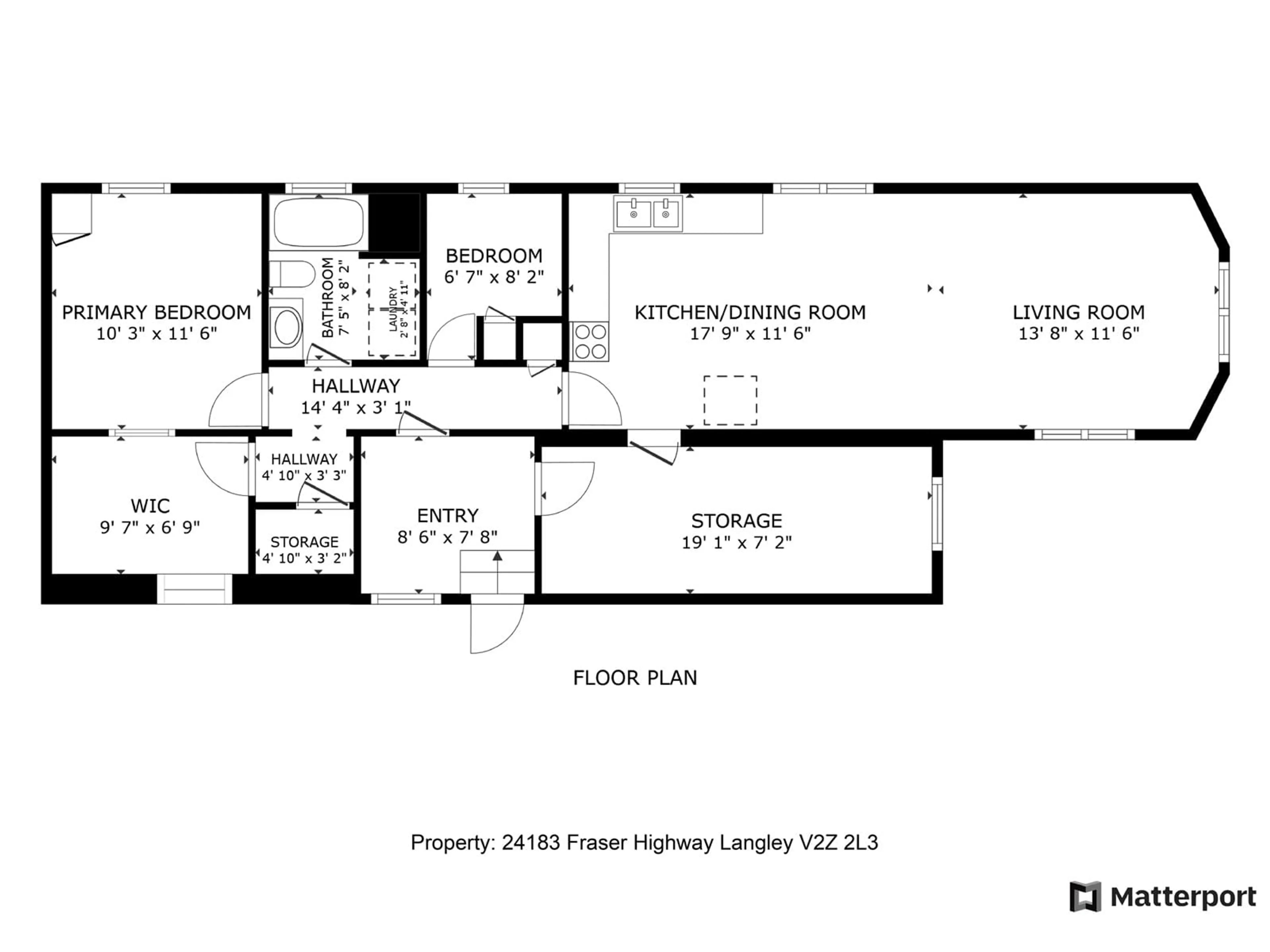 Floor plan for 24183 FRASER HIGHWAY, Langley British Columbia V2Z2K9