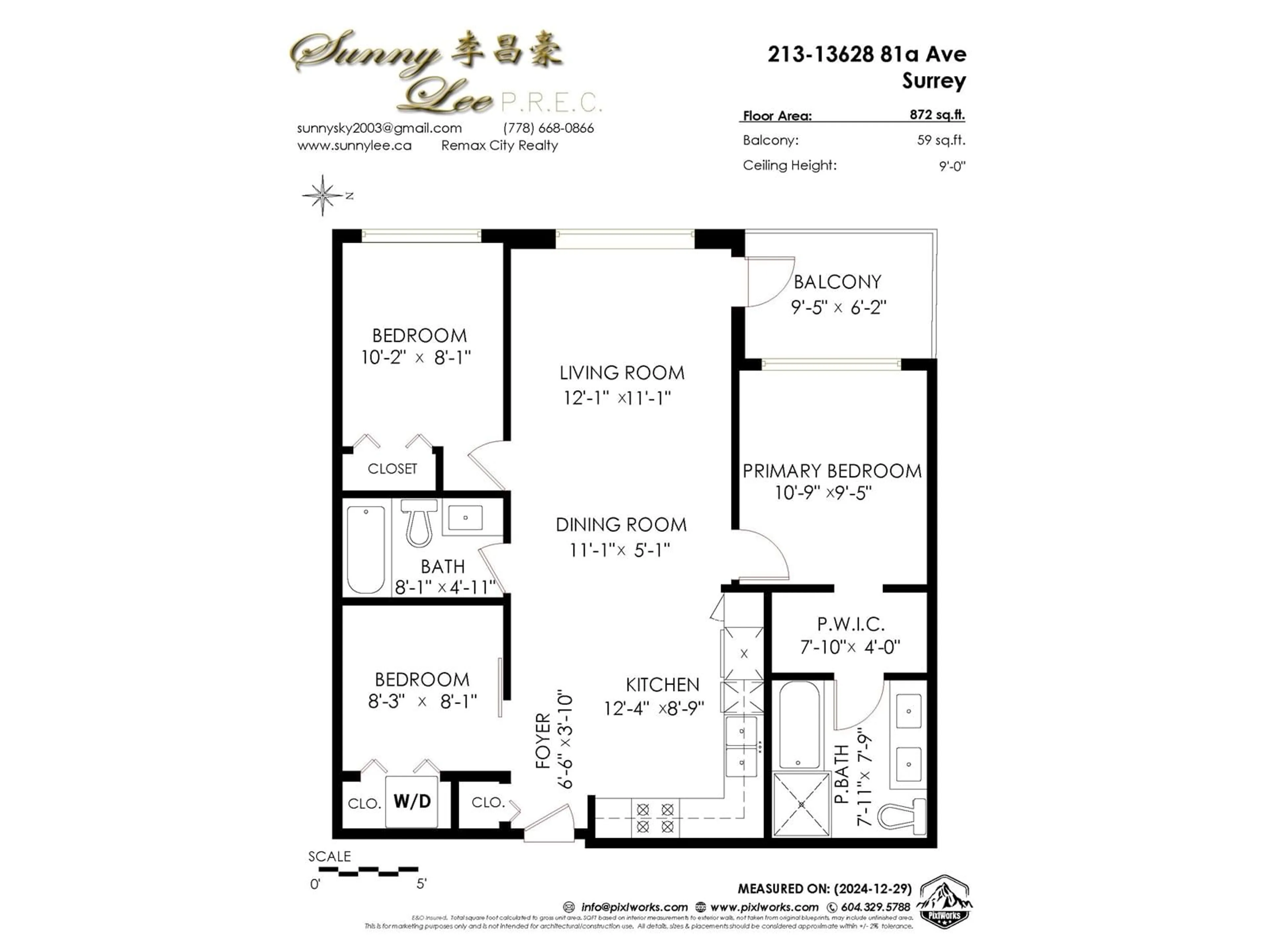 Floor plan for 213 13628 81A AVENUE, Surrey British Columbia V3W3E2