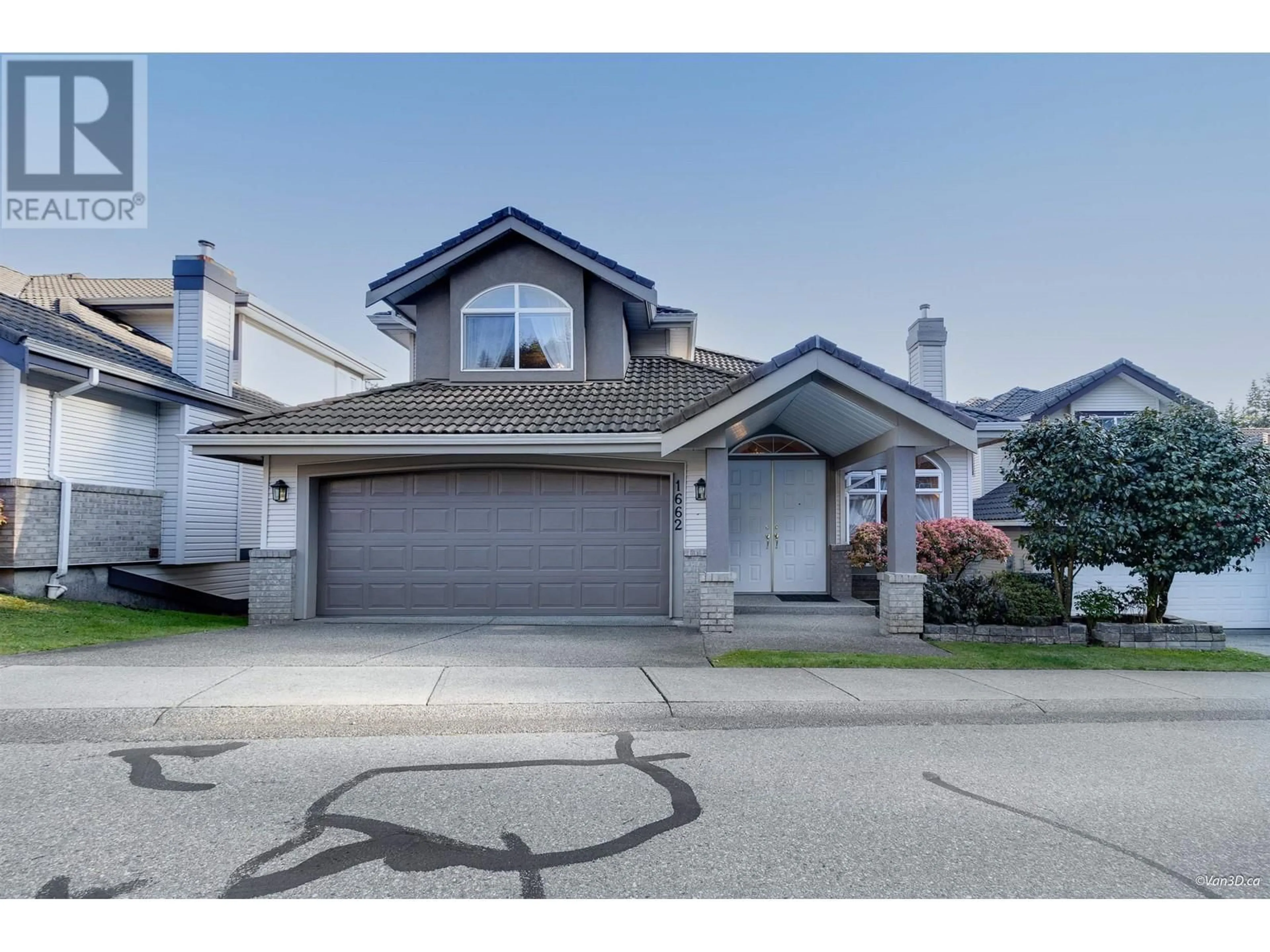 Home with vinyl exterior material, street for 1662 PLATEAU CRESCENT, Coquitlam British Columbia V3E3B3