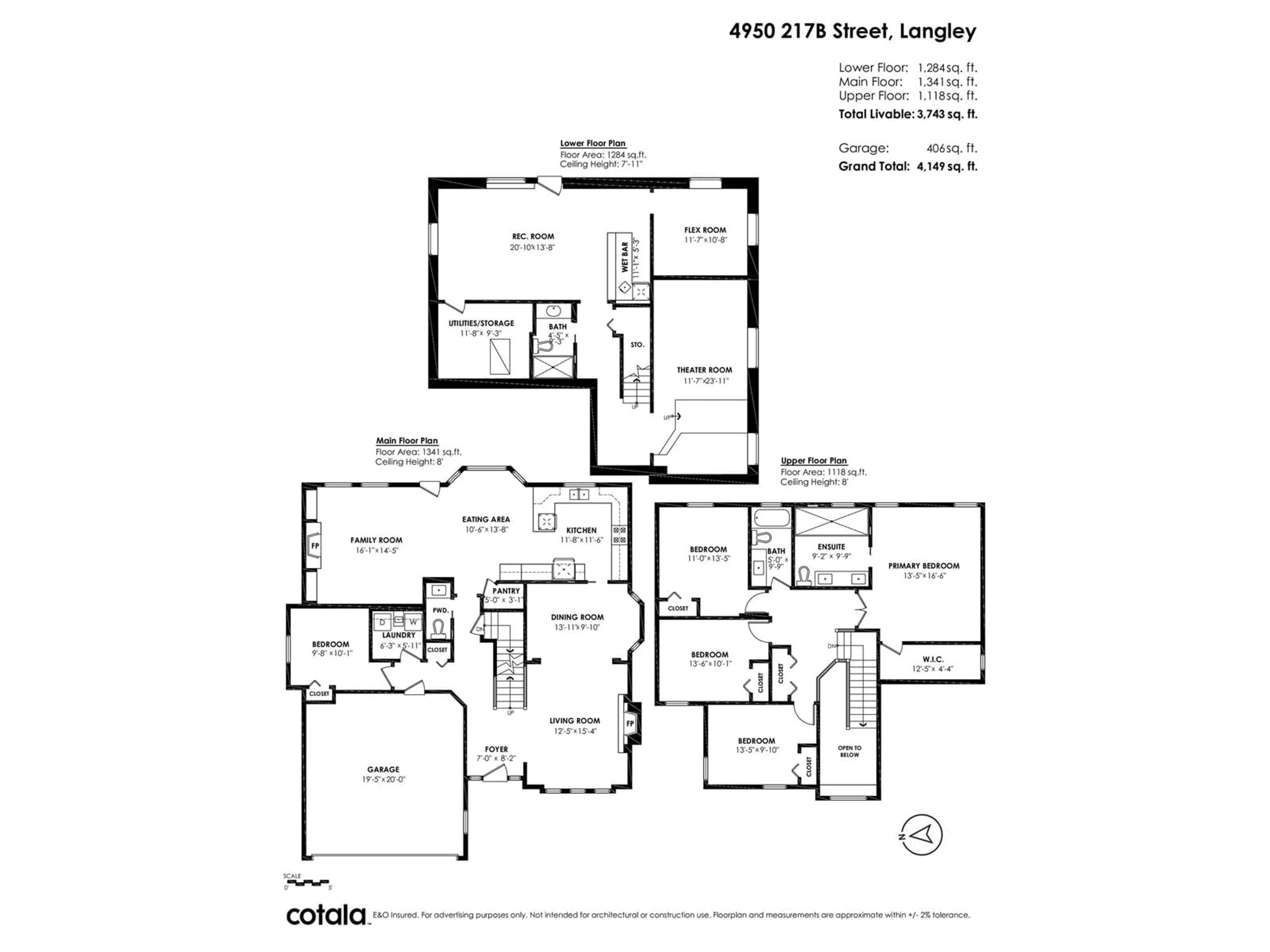 Floor plan for 4950 217B STREET, Langley British Columbia V3A9K1