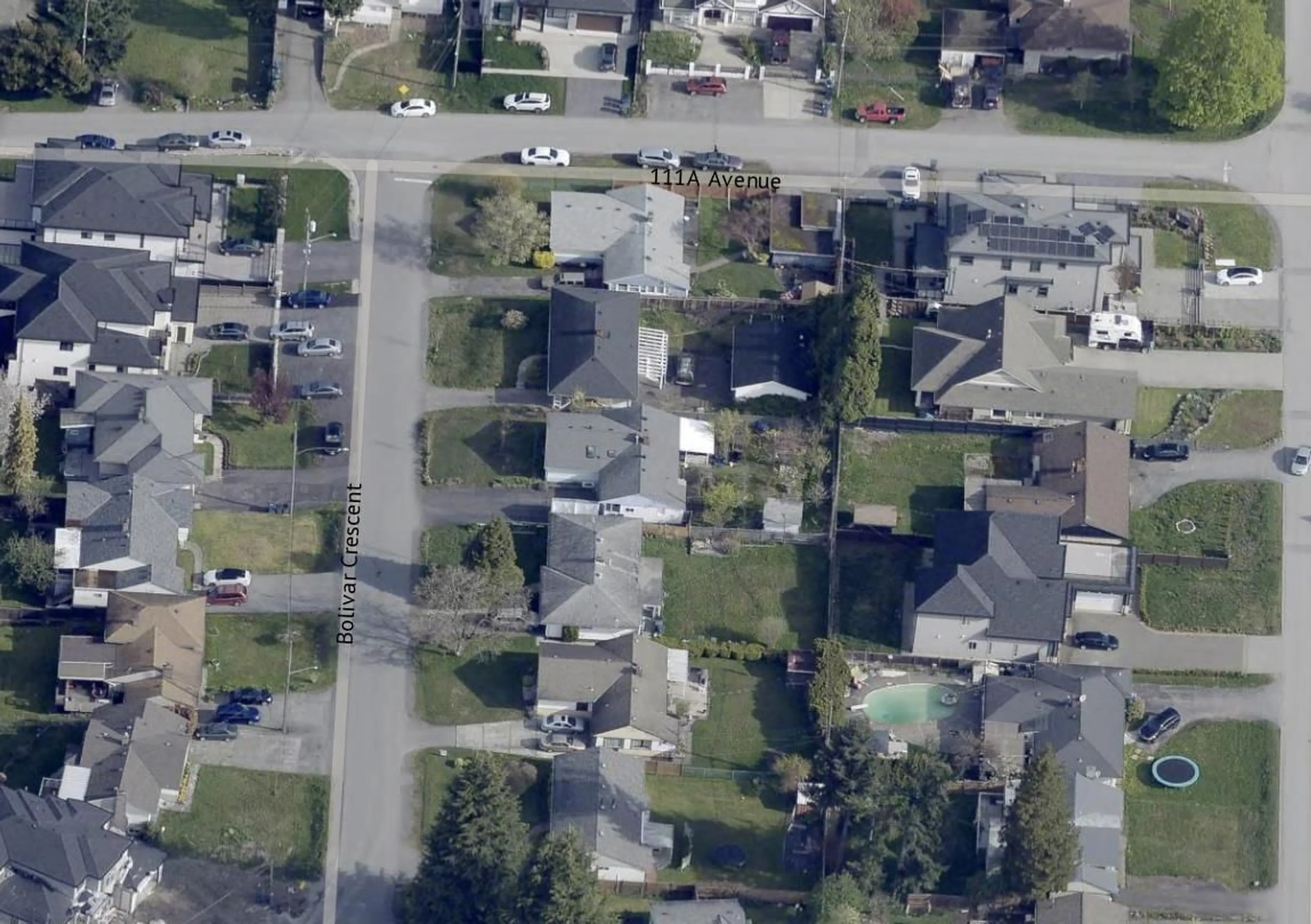 A pic from outside/outdoor area/front of a property/back of a property/a pic from drone, street for 11132 BOLIVAR CRESCENT, Surrey British Columbia V3R3A3