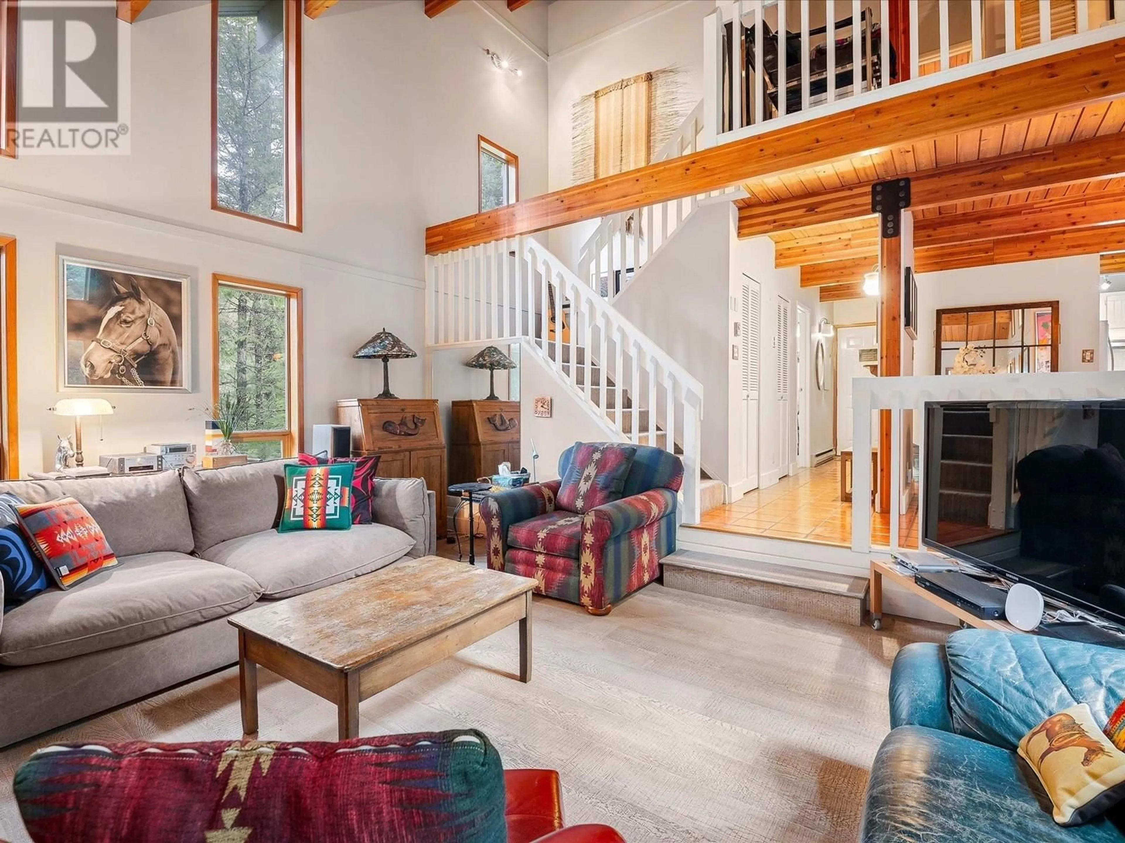 Living room with furniture, wood/laminate floor for 72 BLACK TUSK DRIVE, Whistler British Columbia V8E0A1