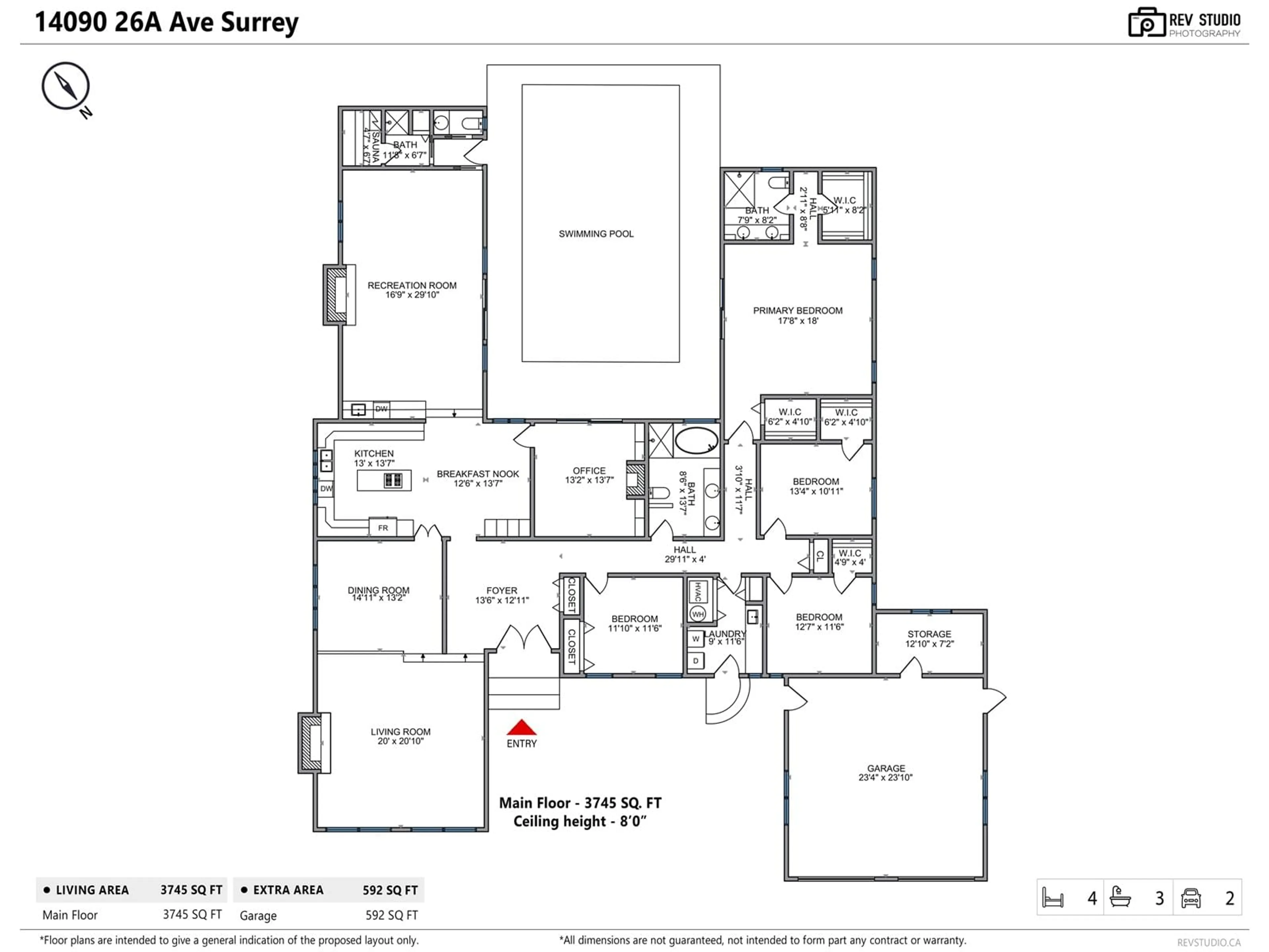 Floor plan for 14090 26A AVENUE, Surrey British Columbia V4P2E3