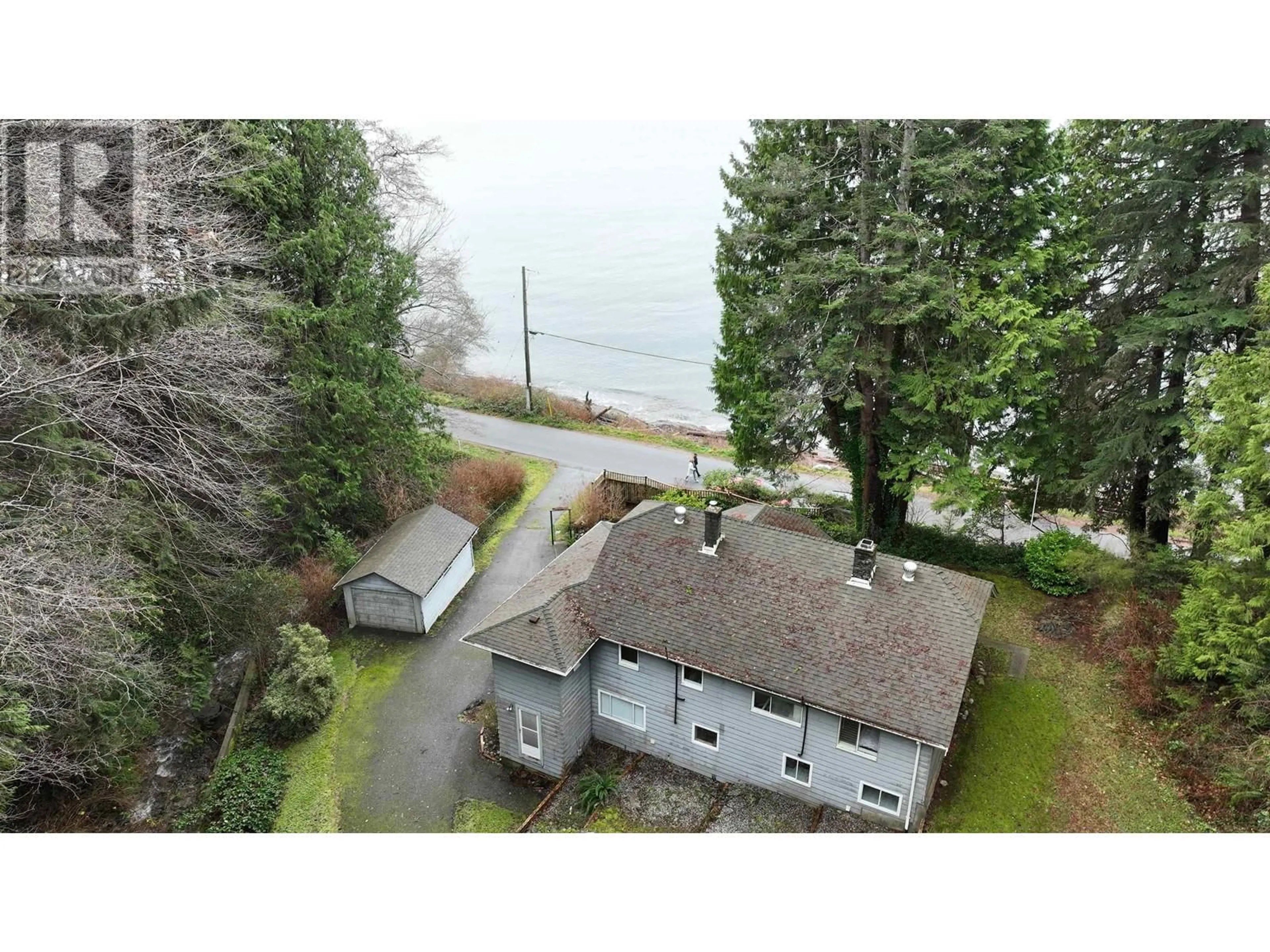 A pic from outside/outdoor area/front of a property/back of a property/a pic from drone, water/lake/river/ocean view for 1730 OCEAN BEACH, Gibsons British Columbia V0N1V5